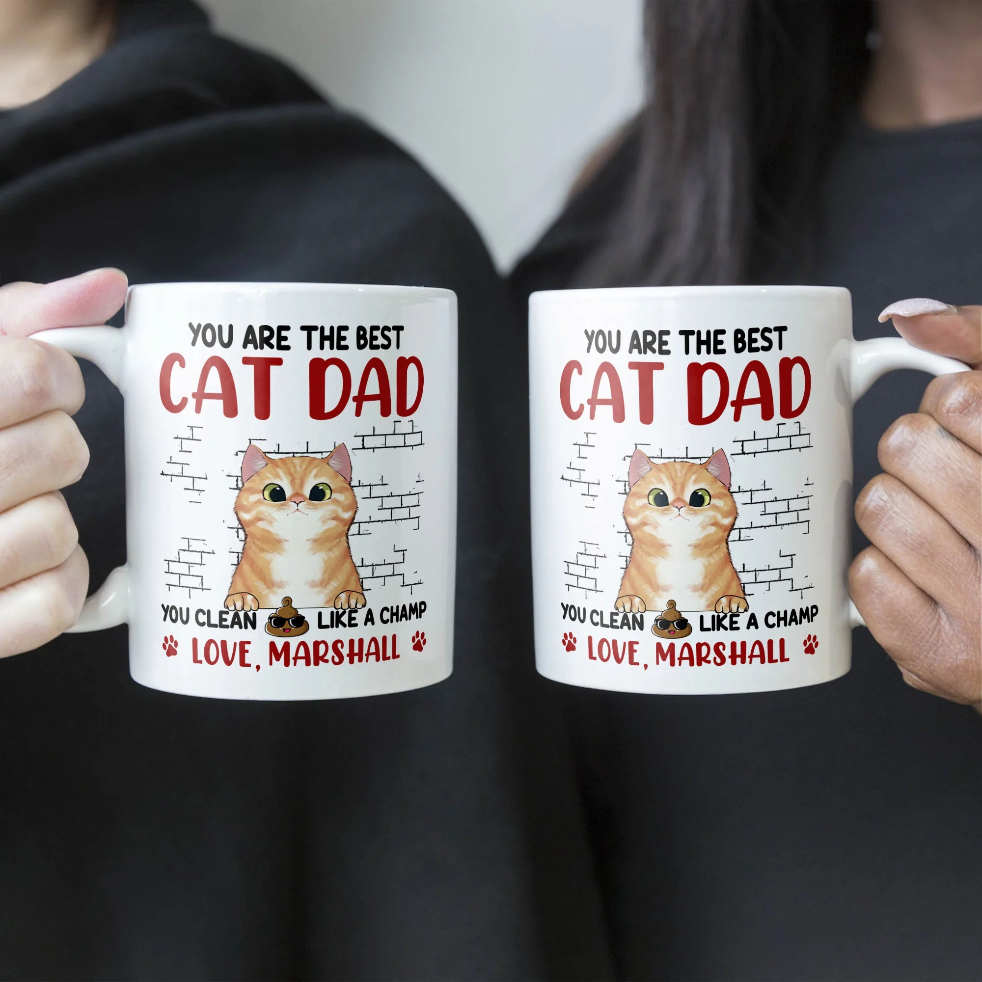 You Are The Best Cat Dad - Personalized Mug - Image 5