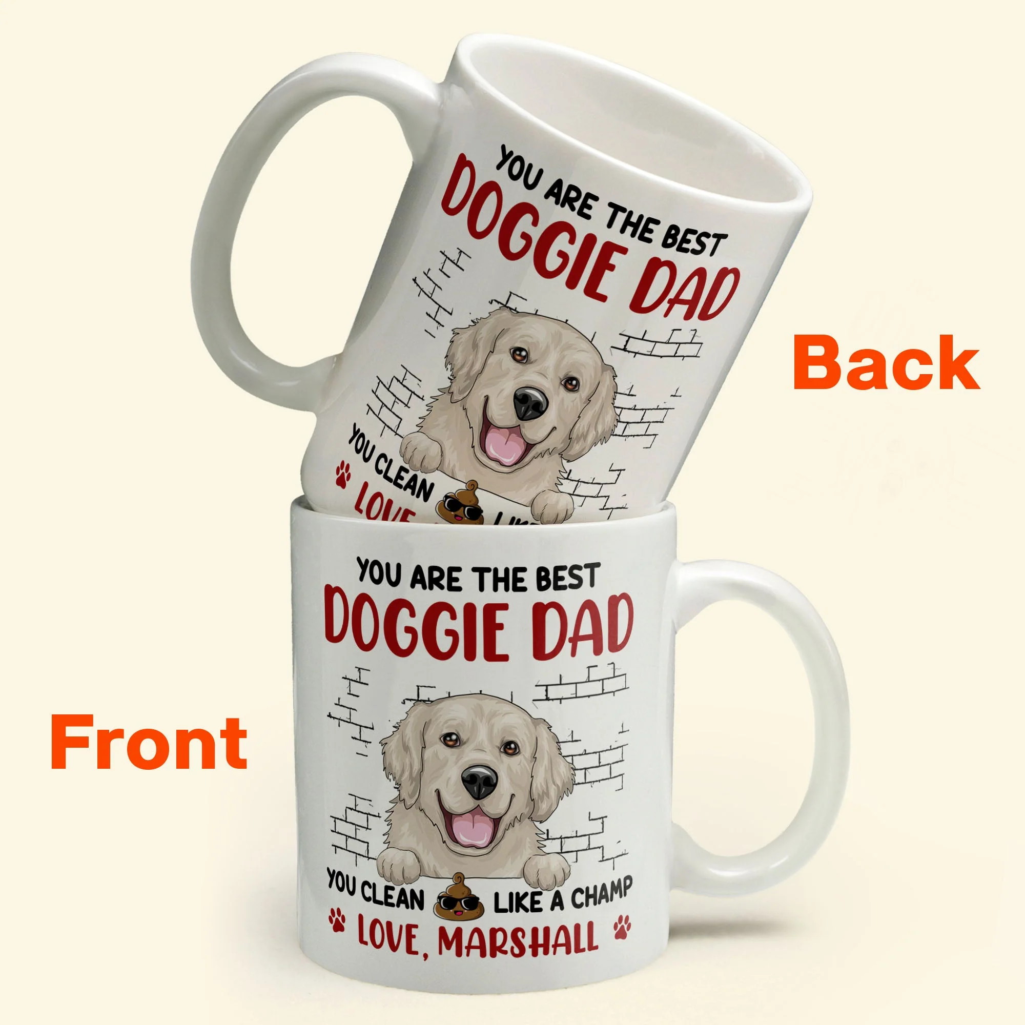 You Are The Best Doggie Dad - Personalized Mug - Image 2