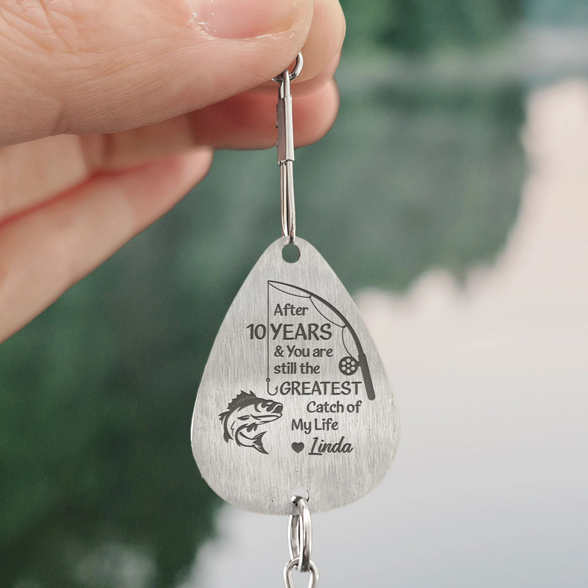 You Are The Greatest Catch Of My Life - Personalized Fishing Lure Keychain - Image 5