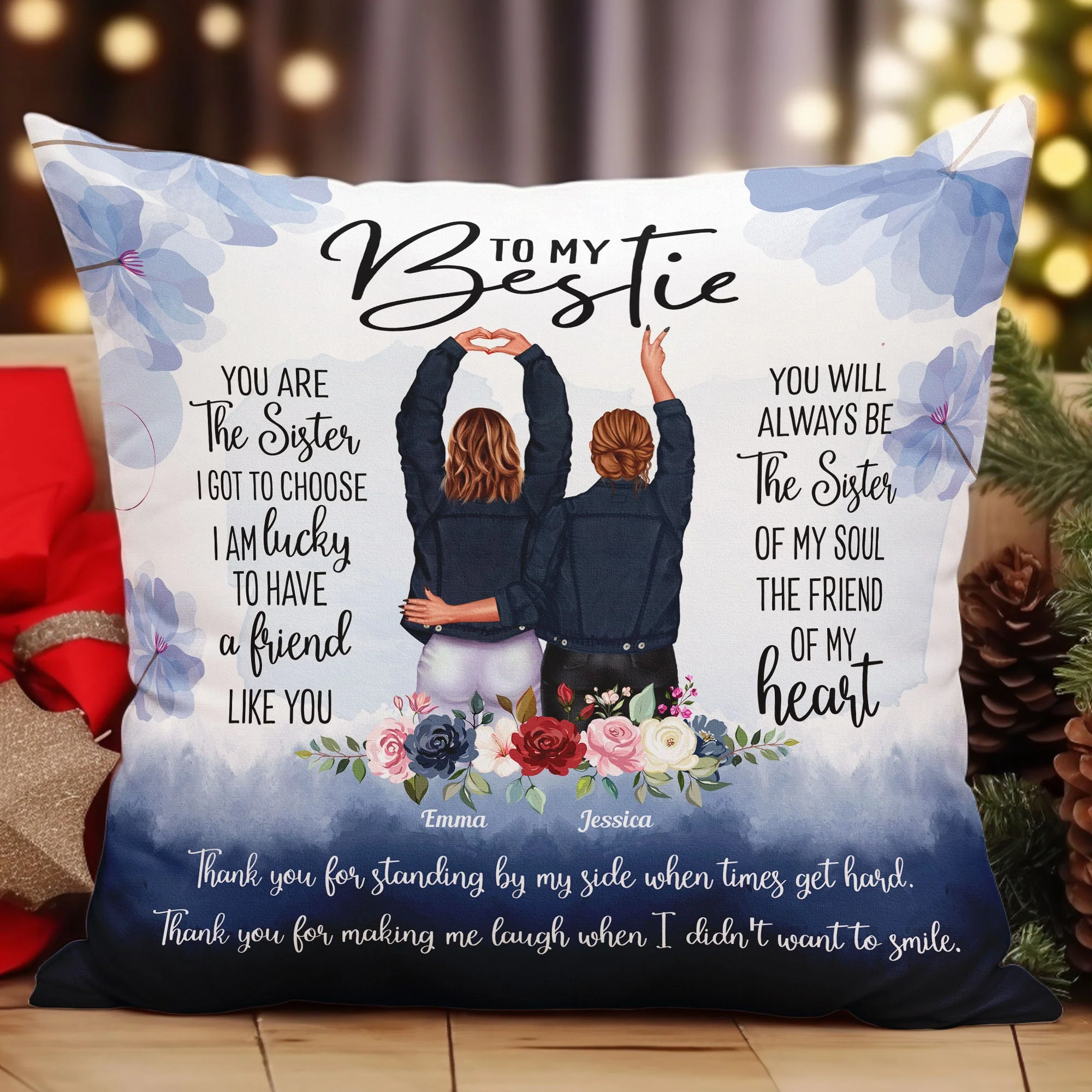 You Are The Sister I Got Choose - Personalized Pillow (Insert Included) - Image 3