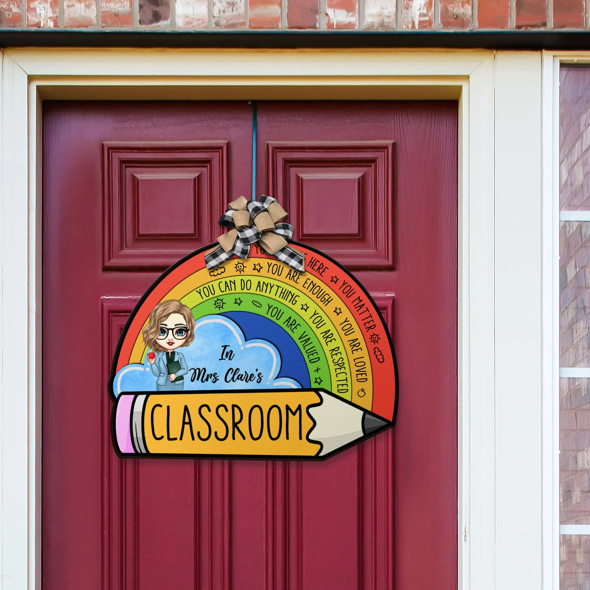 You Belong Here - Personalized Custom Shaped Wood Sign - Image 2
