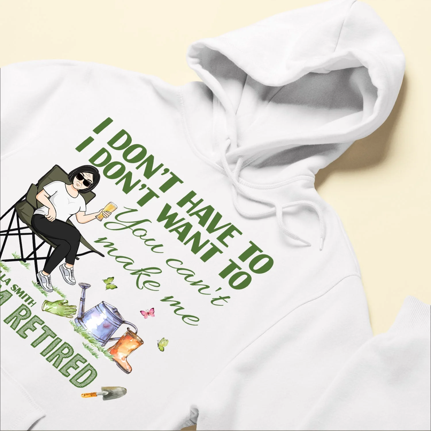 You Can't Make Me I Am Retired  - Personalized Shirt - Image 6