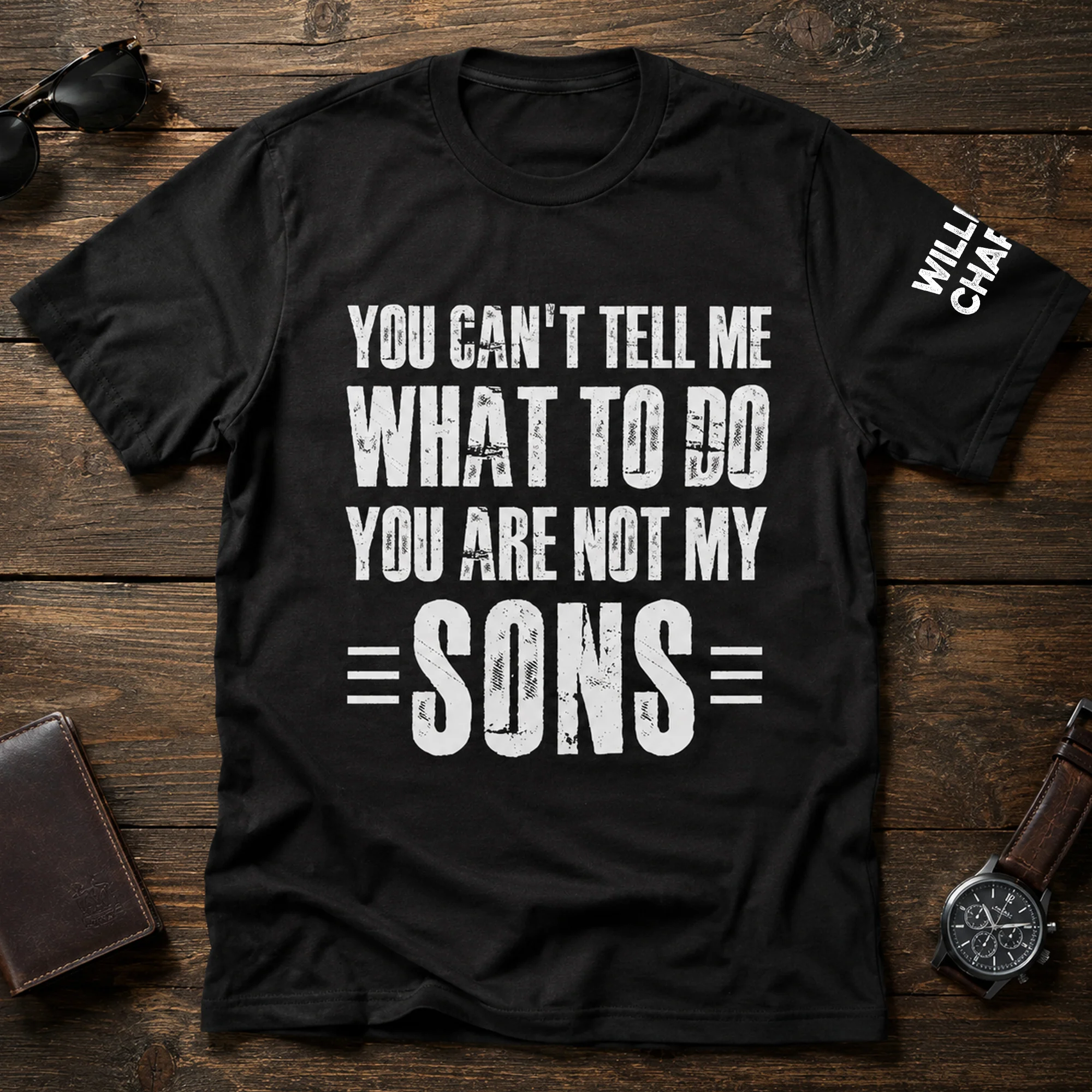 You Can't Tell Me What To Do You Are Not My Grandkids Ver 1 - Names On Sleeve - Personalized Shirt - Image 3