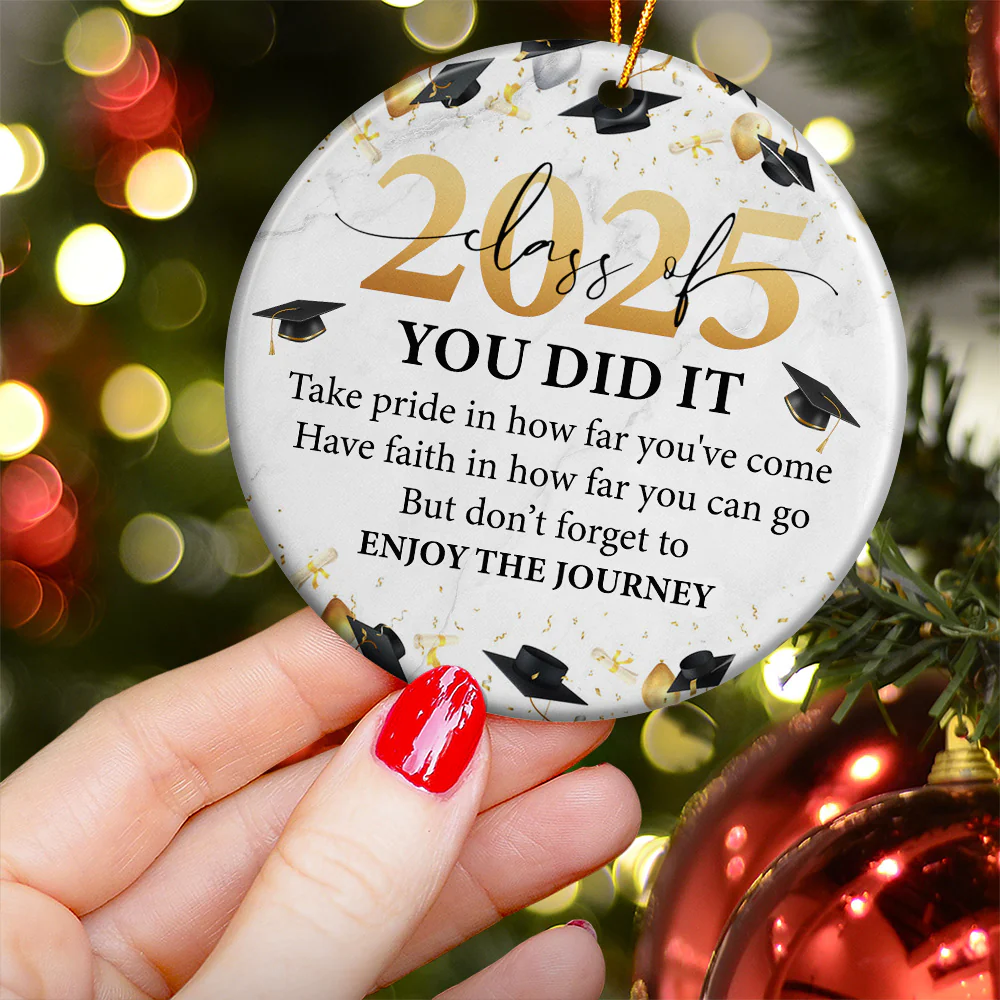 You Did It Take Pride In How Far You've Come - Ceramic Ornament - Image 3