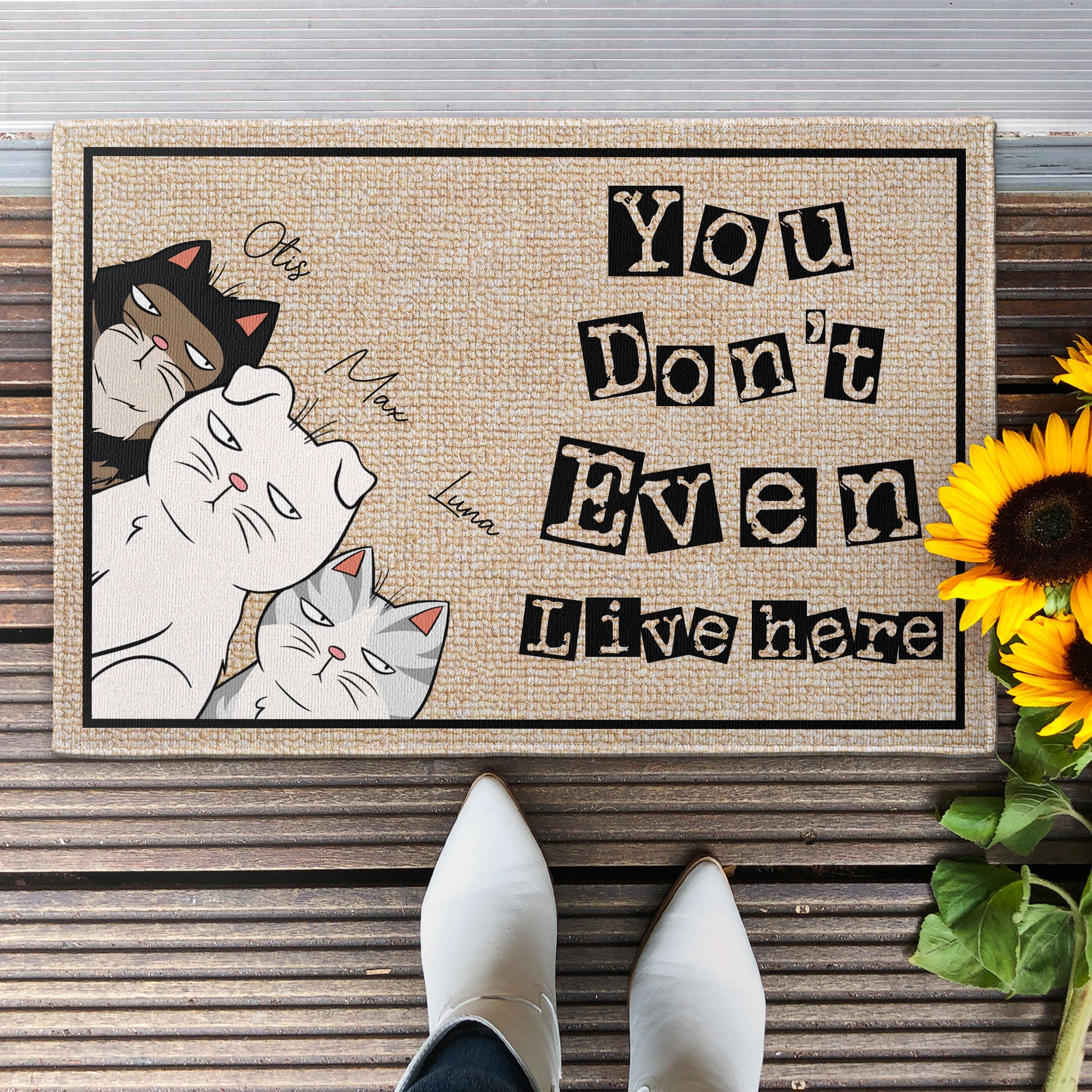 You Don't Even Live Here - Personalized Doormat - Image 4