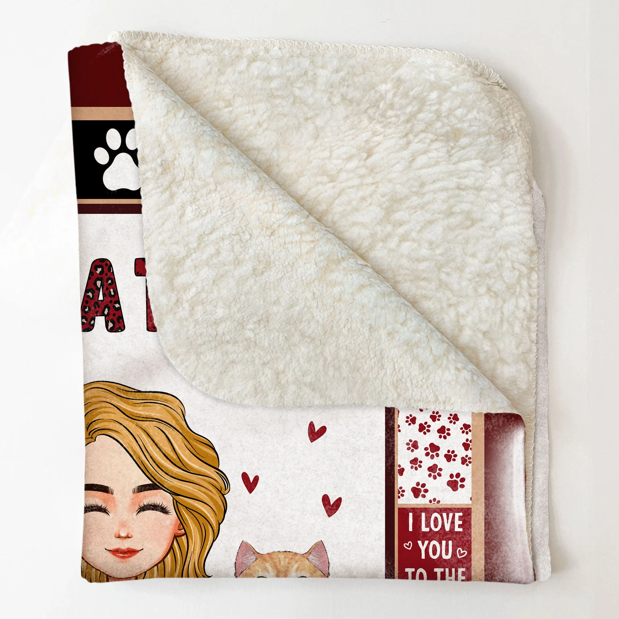 Cat Mom/ Cat Dad - Personalized Blanket - Image 11
