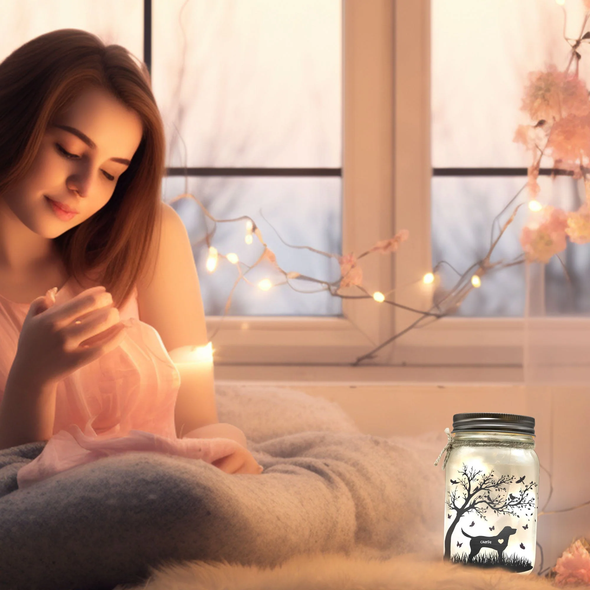 You Have Left My Life But You Will Never Leave My Heart - Personalized Mason Jar Light - Image 7