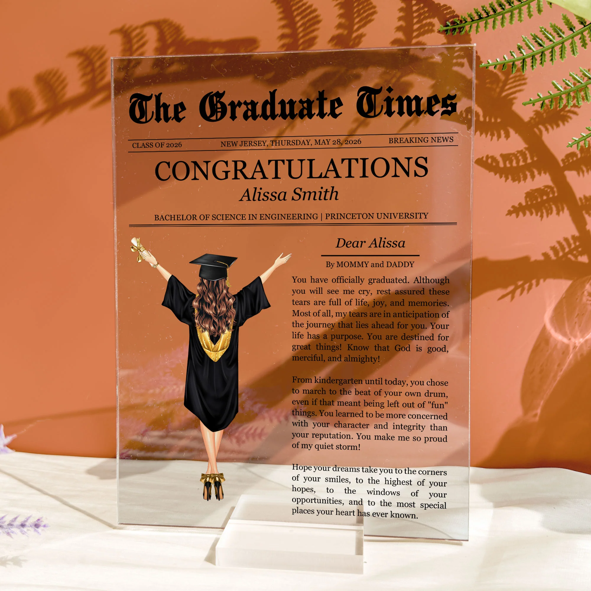 You Have Officially Graduated - Personalized Acrylic Plaque - Image 3