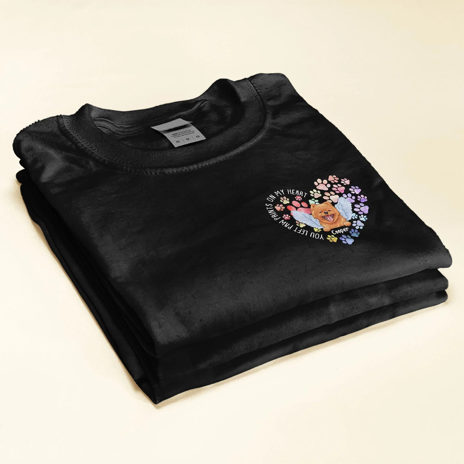 You Left Paw Prints On My Heart - Personalized Shirt - Image 2