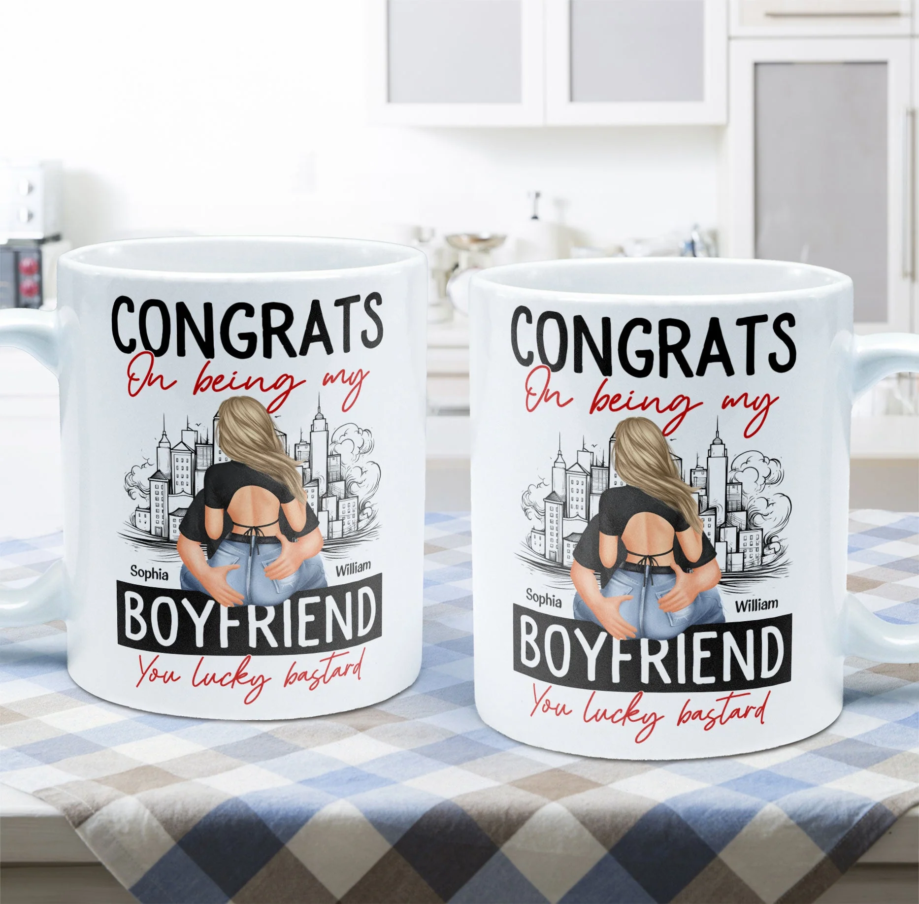Congrats On Being My Boyfriend - Personalized Mug - Anniversary Gifts For Men, Husband, Him, Boyfriend - Image 5