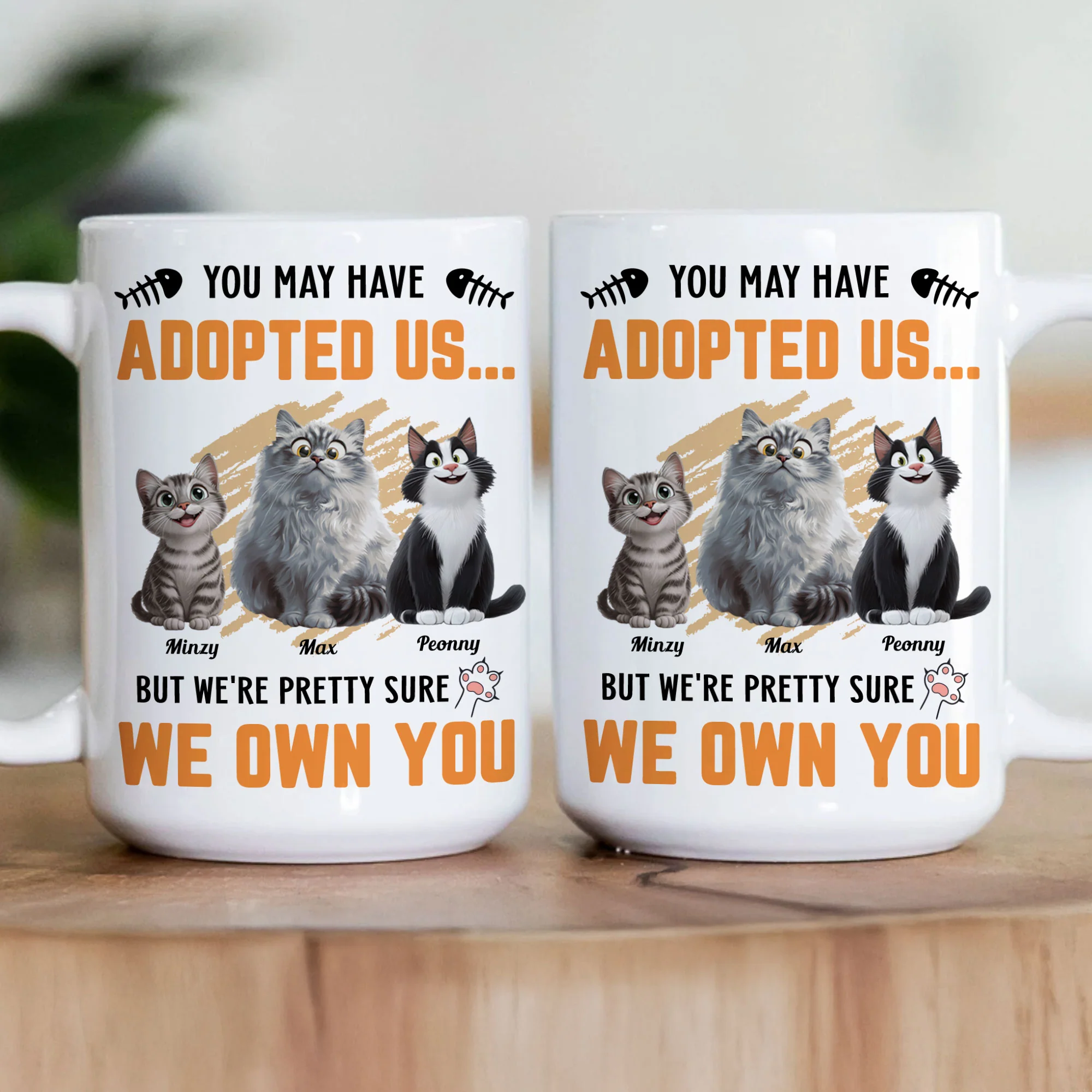 You May Have Adopted Us - Personalized Mug - Image 2