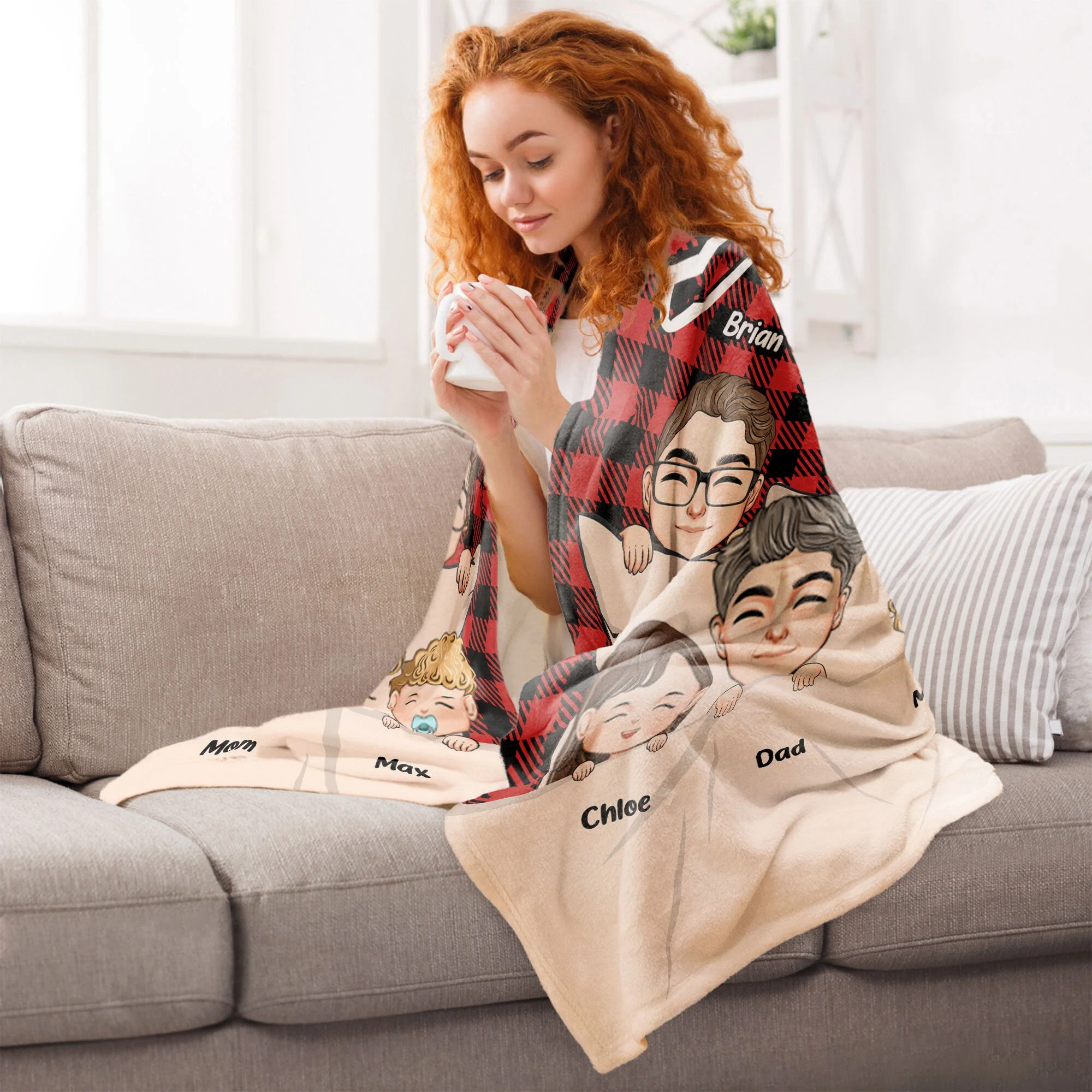 You & Me And Our Babies - Personalized Blanket - Image 5