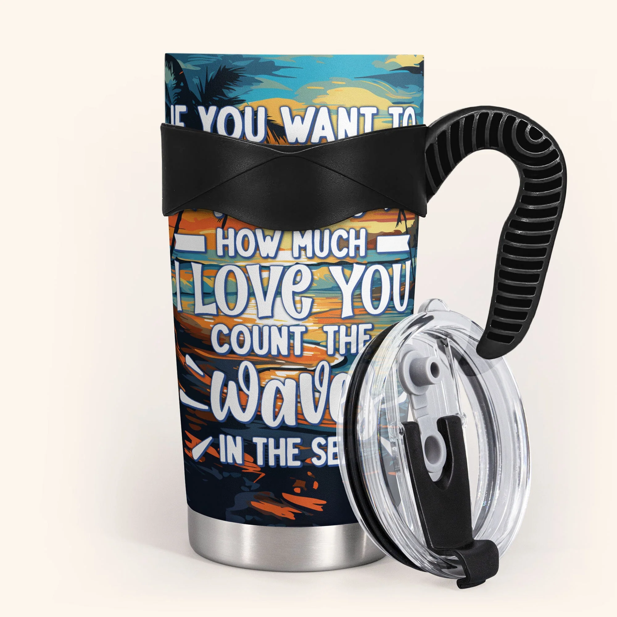 You & Me And The Sea - Personalized Tumbler Cup - Image 6