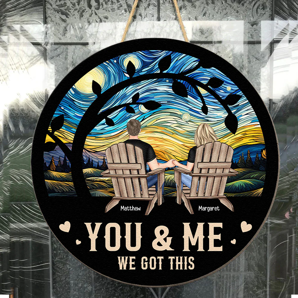 You & Me We Got This Anniversary Gift - Personalized Wood Sign - Image 3