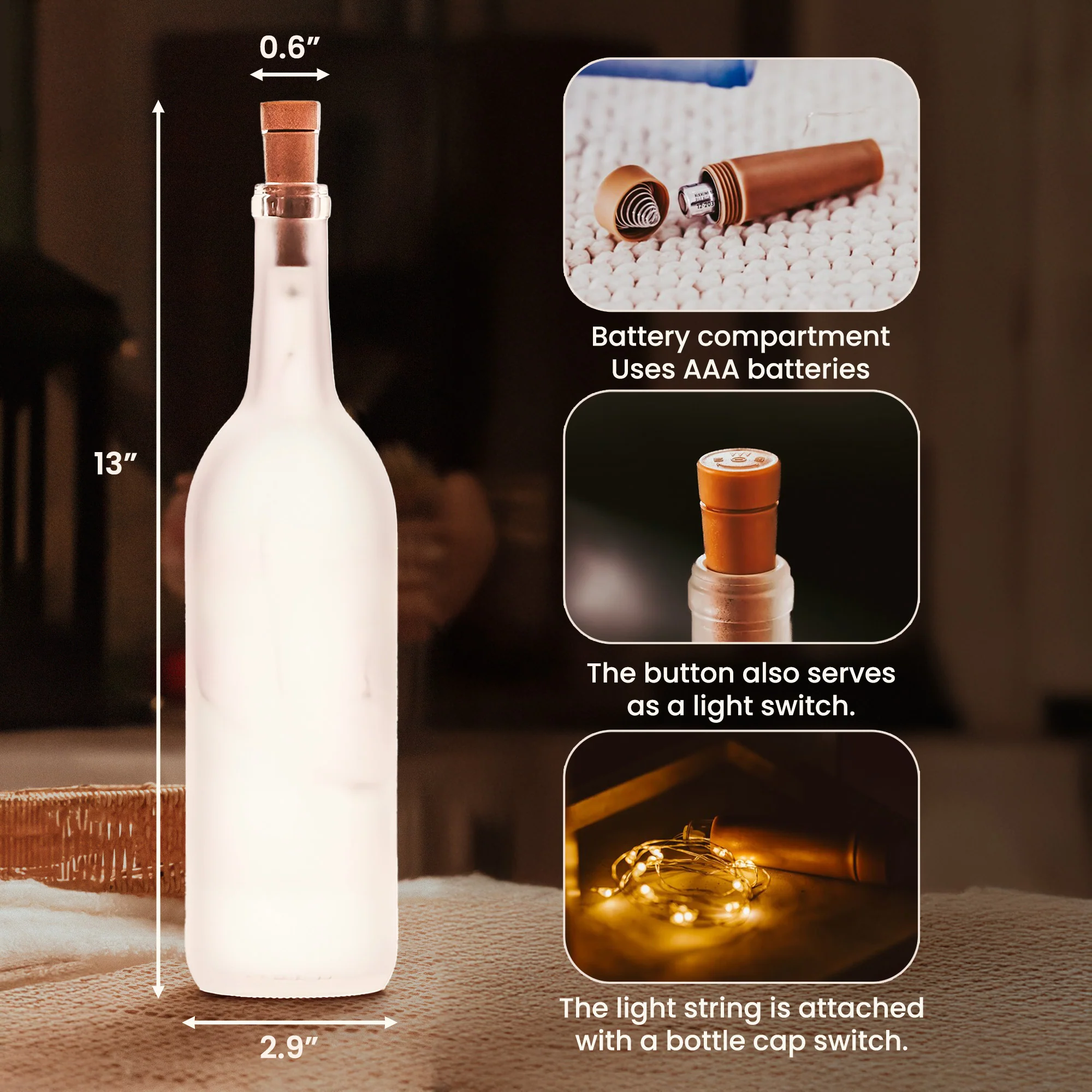 You & Me We Got This Anniversary Valentine's Day Gift - Personalized Bottle Lamp - Image 5