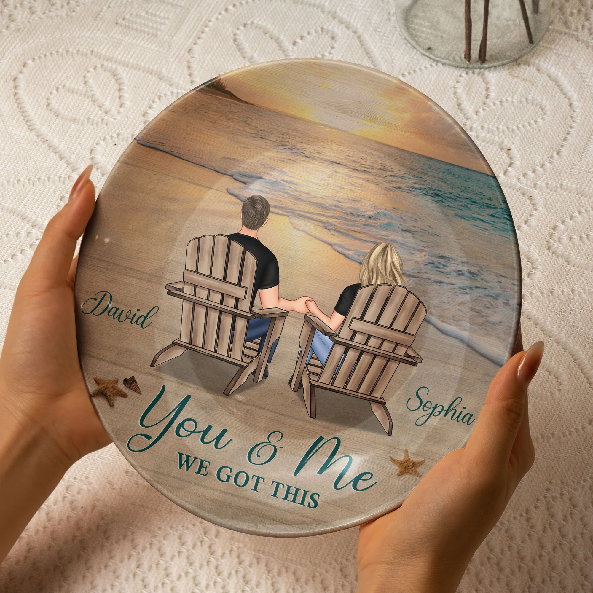 You & Me We Got This - Personalized Ceramic Plate - Image 3