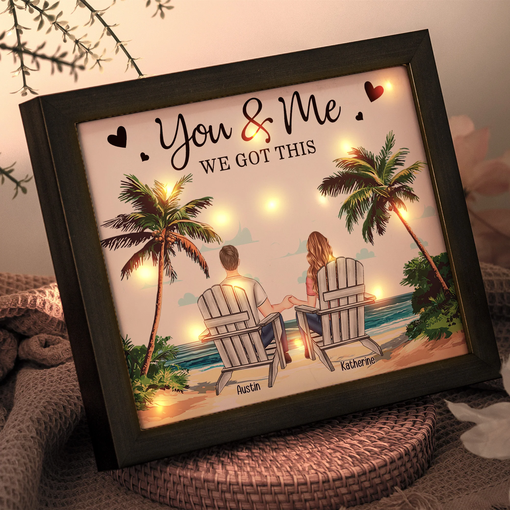 You & Me We Got This - Personalized LED Shadow Box - Image 4