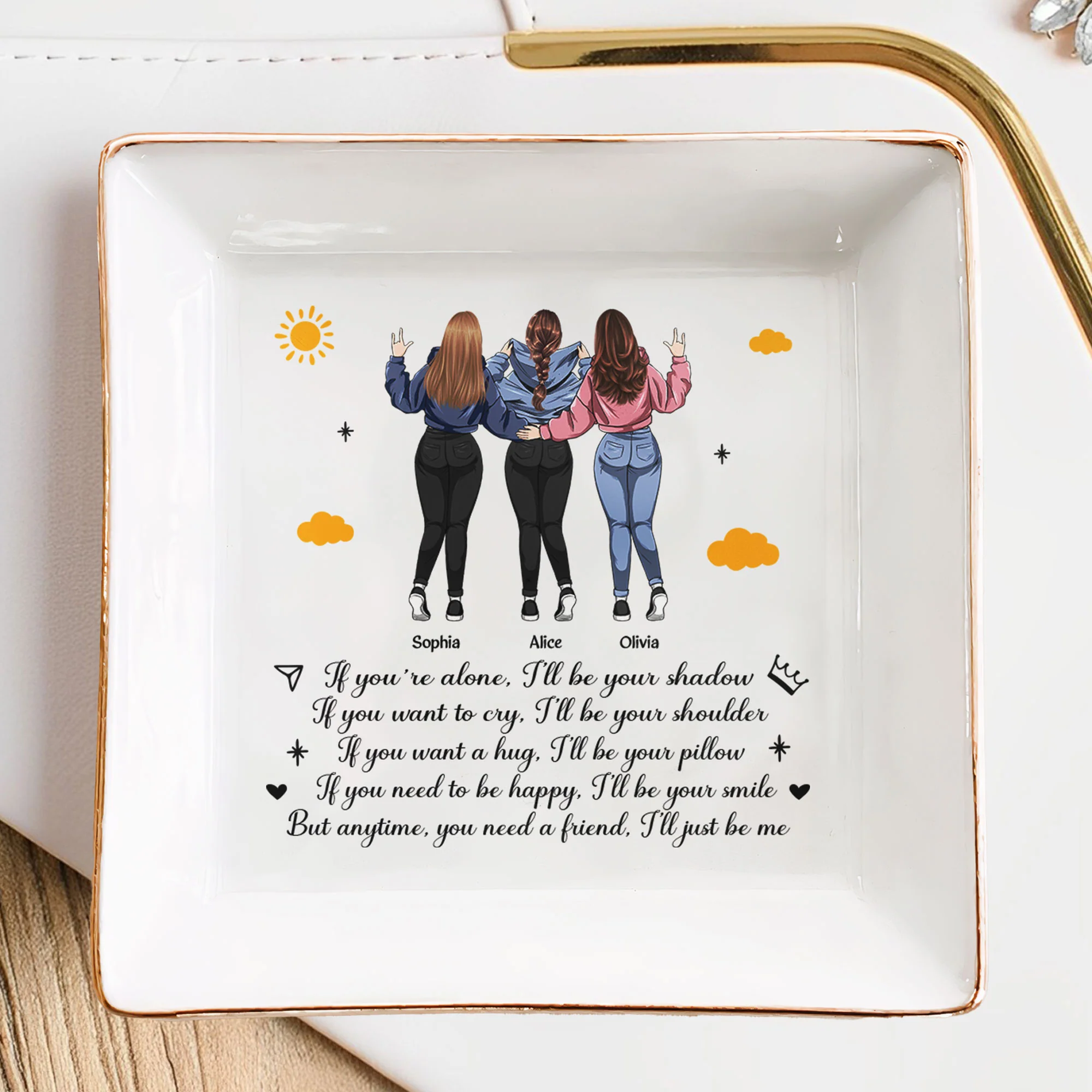 You Need A Friend, I'll Just Be Me - Personalized Jewelry Dish - Image 3