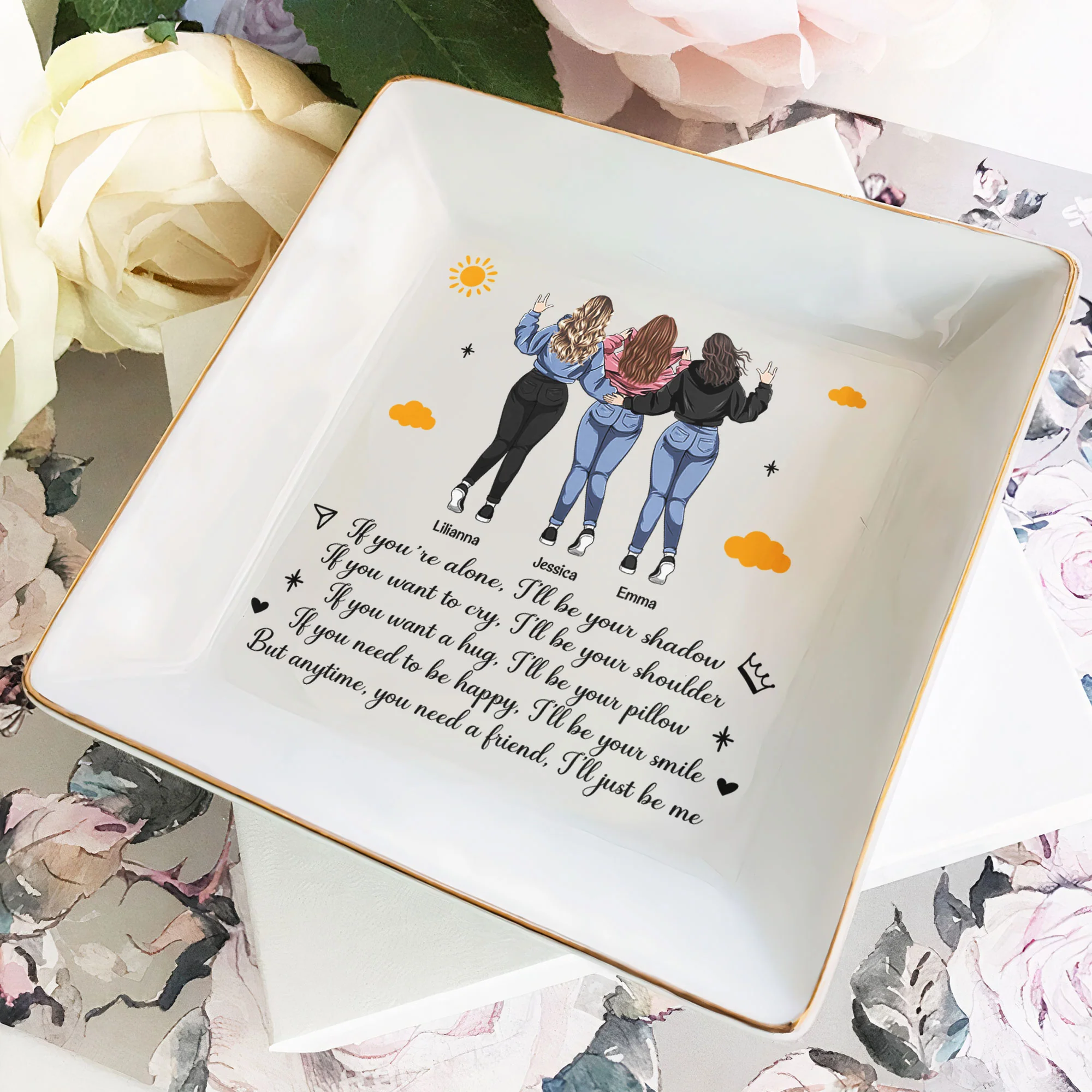 You Need A Friend, I'll Just Be Me - Personalized Jewelry Dish - Image 4