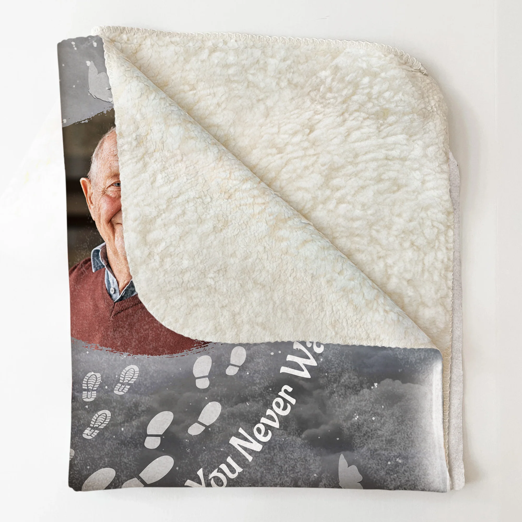 You Never Walk Alone Hugs From Heaven - Loss Of Loved Ones Gifts - Personalized Photo Blanket - Image 4