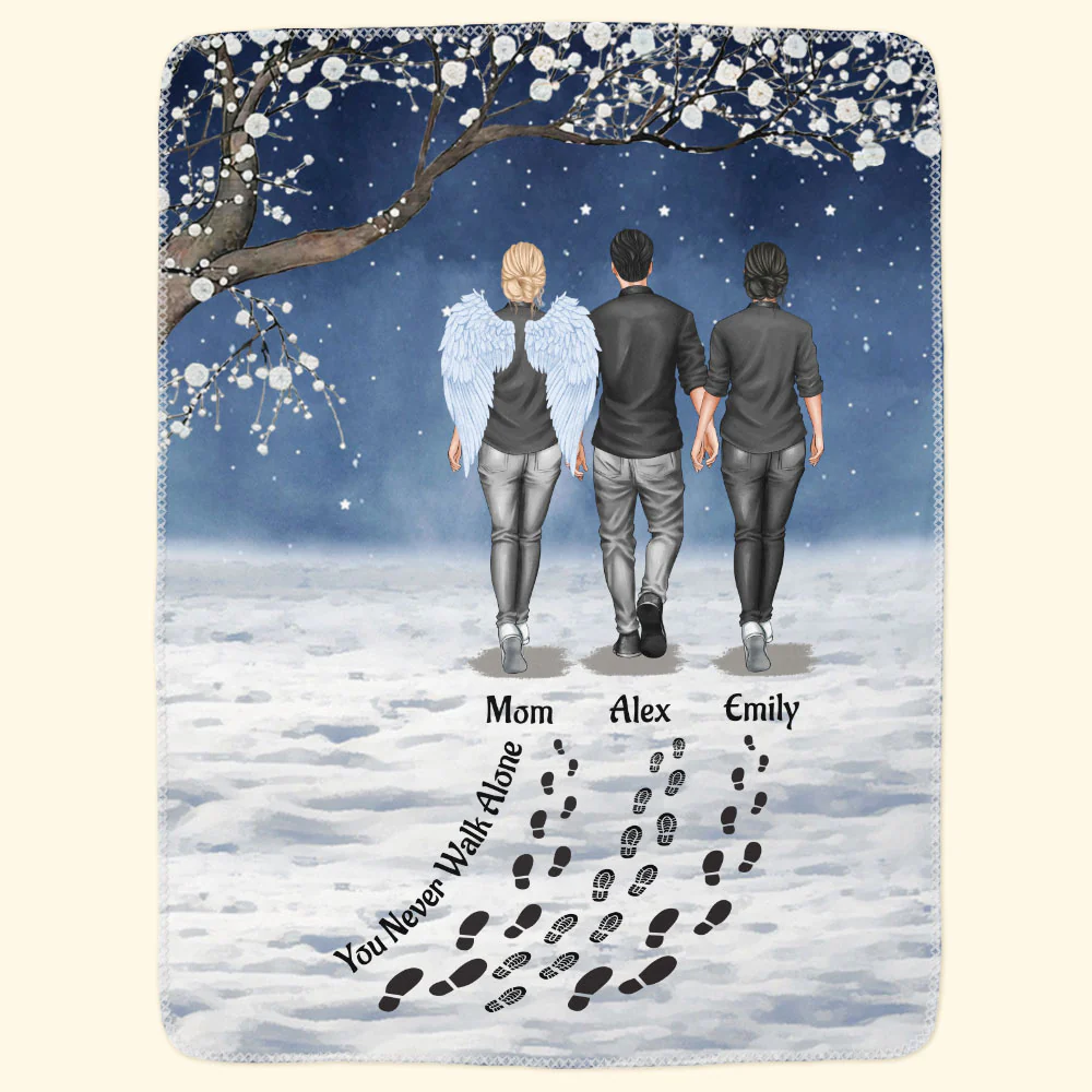 You Never Walk Alone I’m Always With You - Personalized Blanket - Image 6