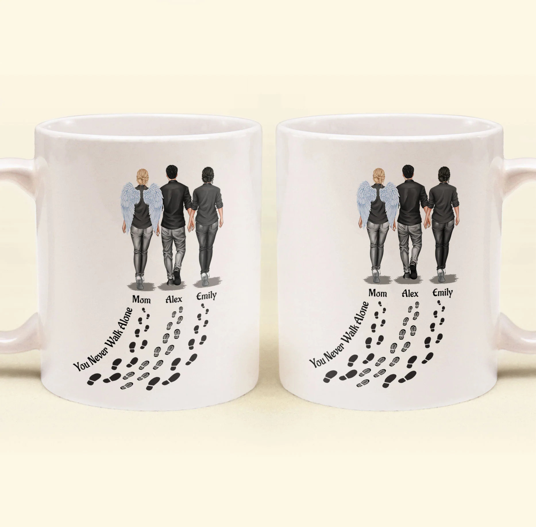 You Never Walk Alone - Memorial Gifts For Loss Of Loved Ones - Personalized Mug - Image 2