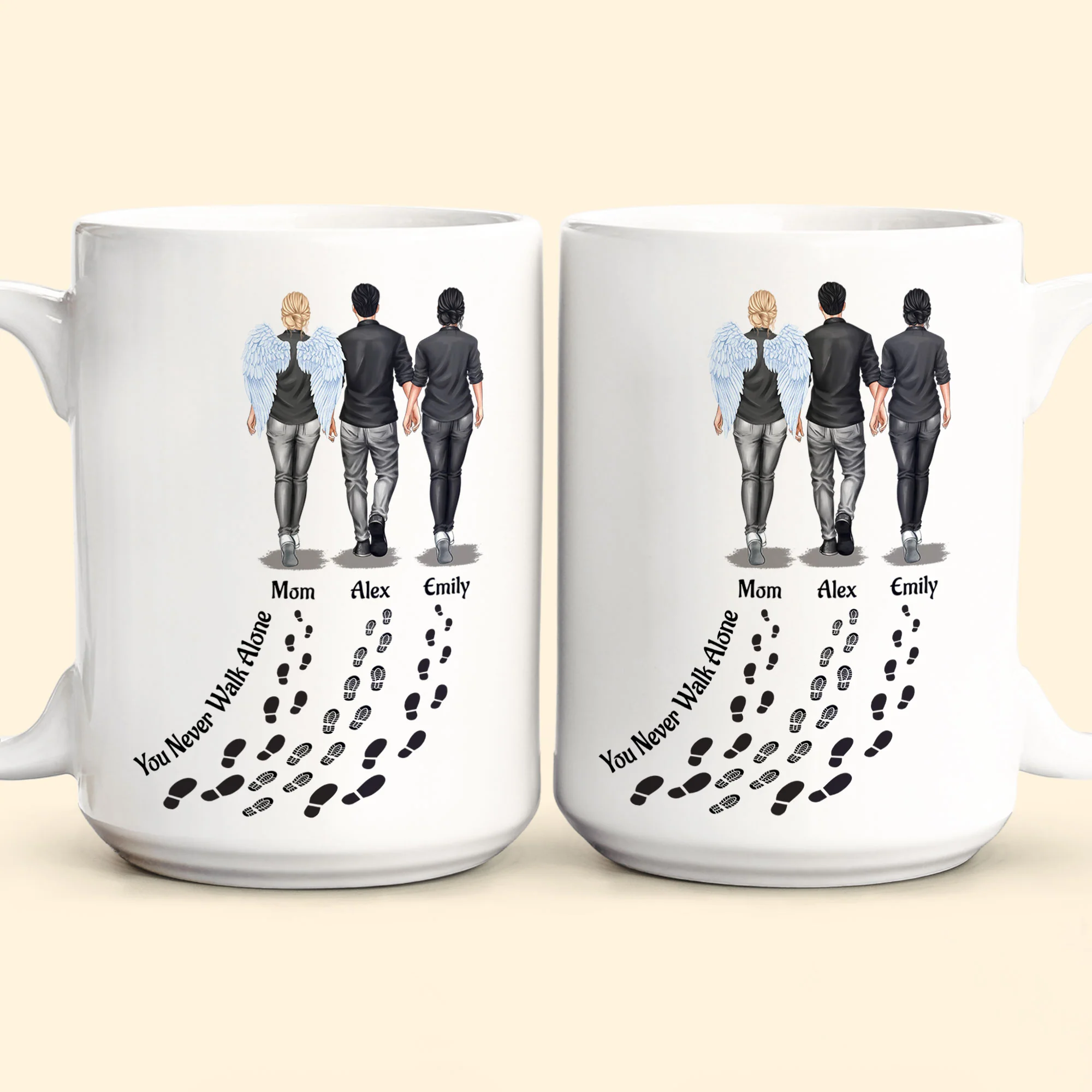 You Never Walk Alone - Memorial Gifts For Loss Of Loved Ones - Personalized Mug - Image 4