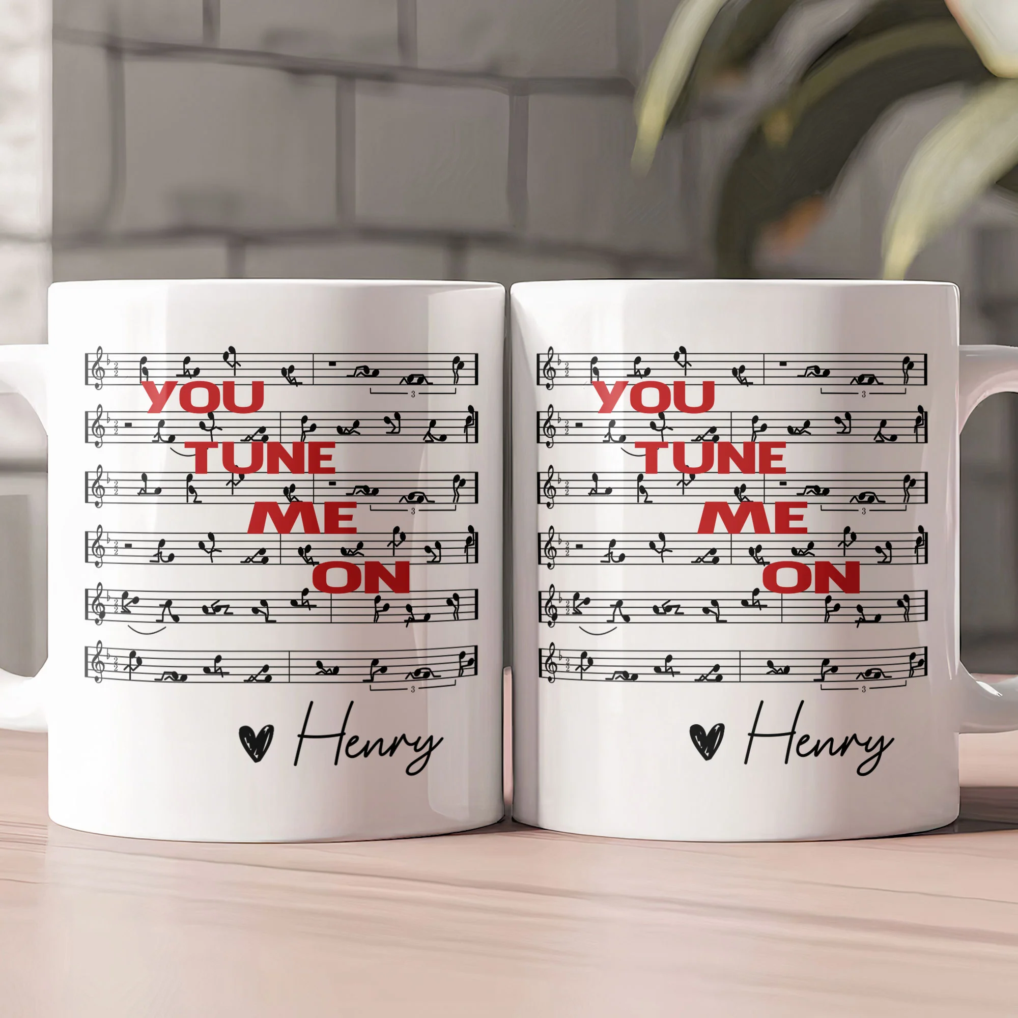 You Tune Me On, Funny Music - Personalized Mug - Image 2