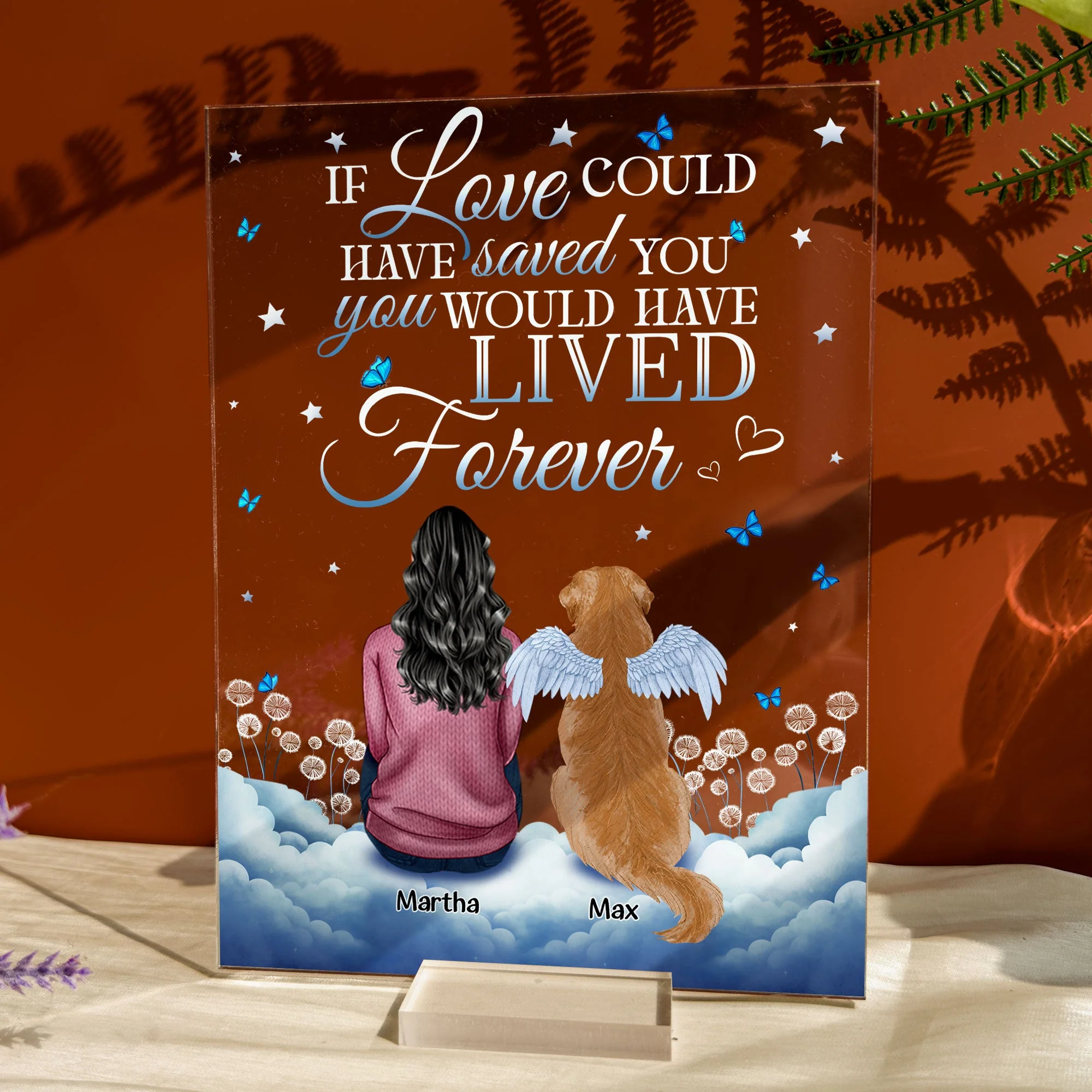 You Were My Favorite Hello And Hardest Goodbye - Personalized Acrylic Plaque - Image 5