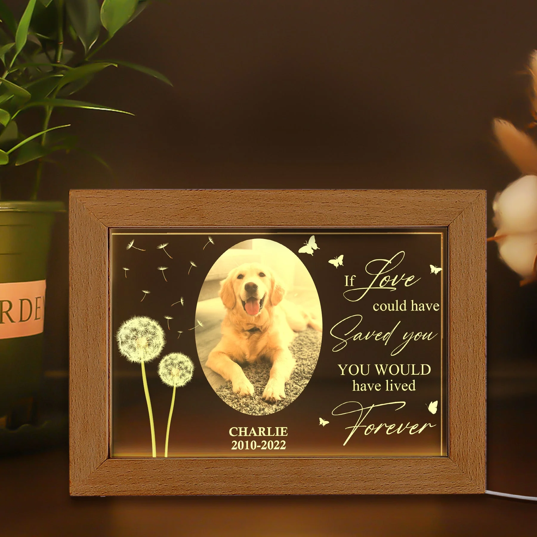 You Were My Favorite Hello And My Hardest Goodbye - Personalized Photo Frame Lamp - Image 4