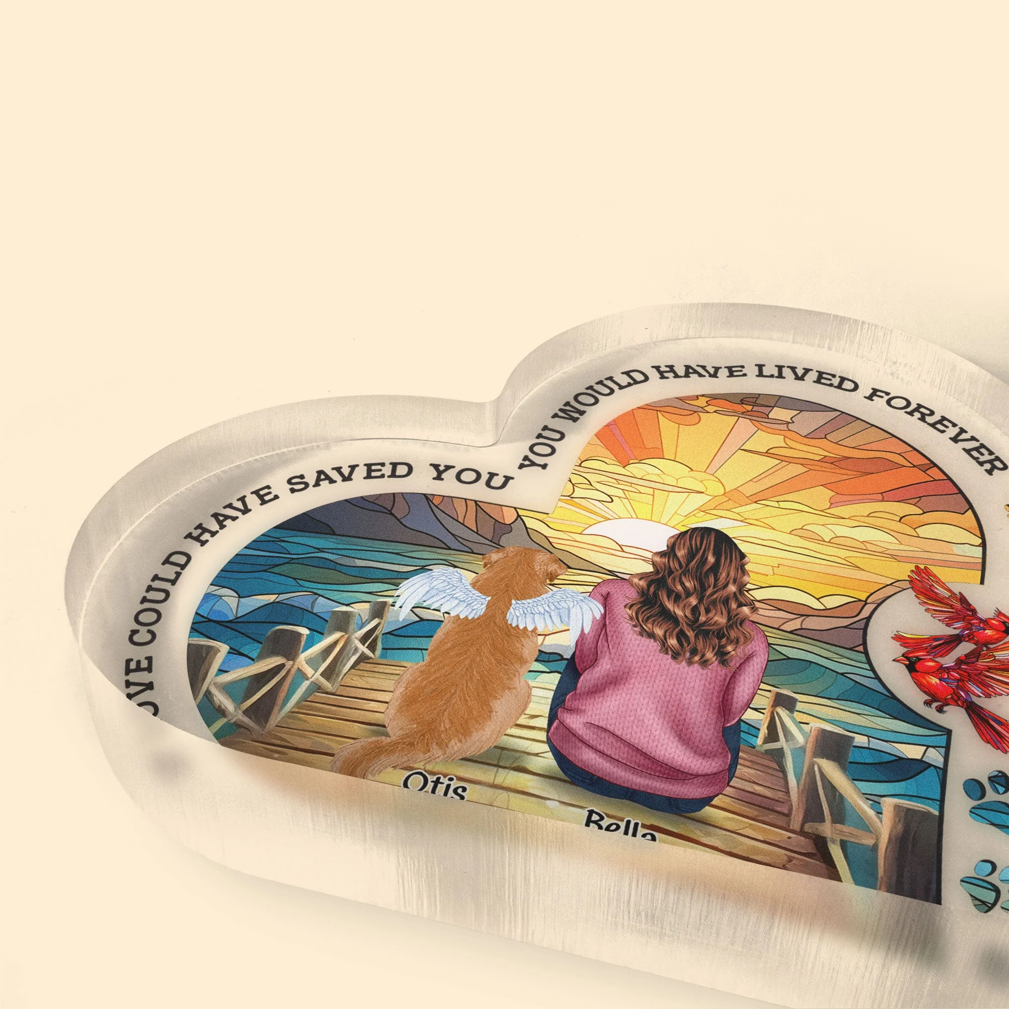 You Were My Favorite Hello & Hardest Goodbye Memorial Pet - Personalized Acrylic Plaque - Image 7