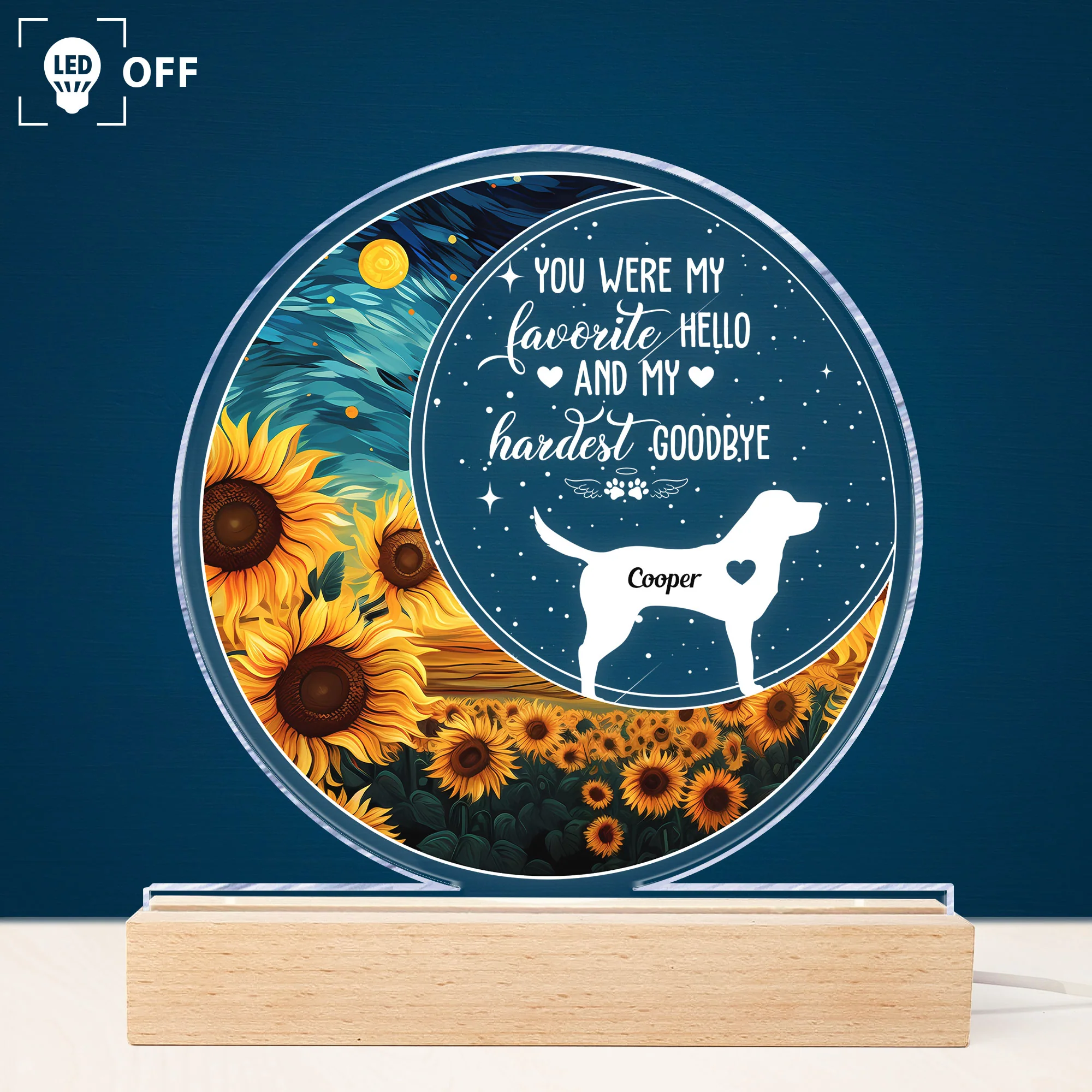 You Were My Favorite Hello & Hardest Goodbye - Personalized LED Light - Image 4