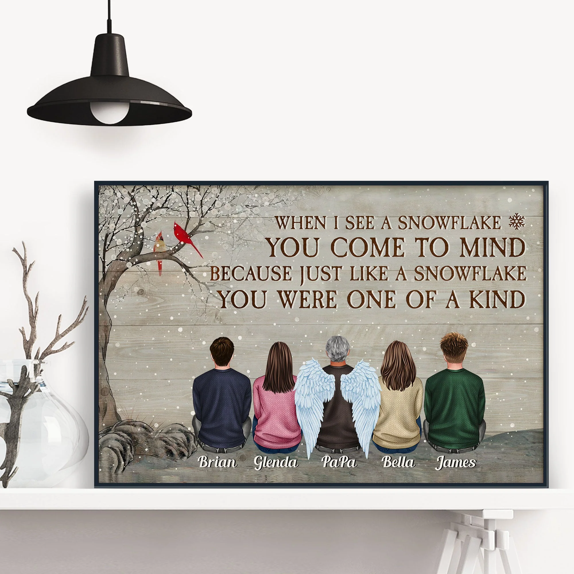You Were One Of A Kind - Personalized Poster - Christmas Gift Memorial Poster For Family, Remembrance - Family Sitting - Image 4