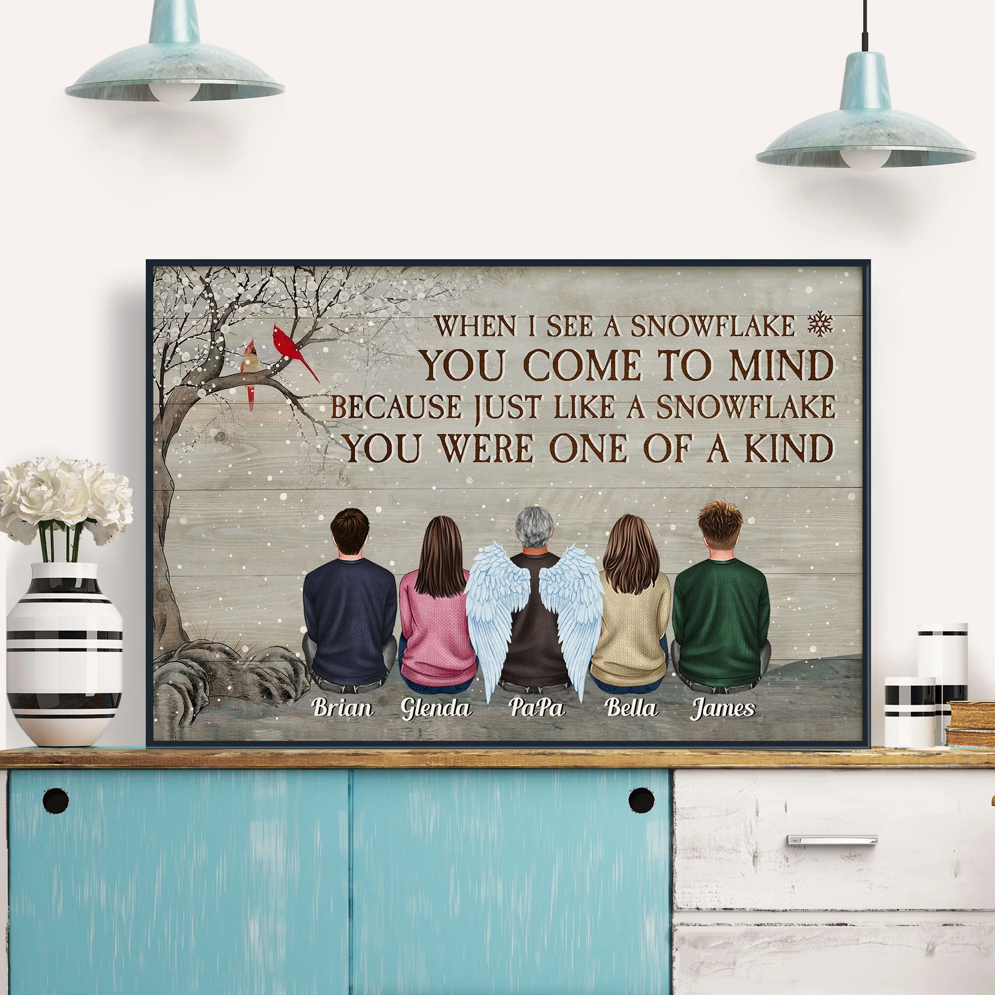 You Were One Of A Kind - Personalized Poster - Christmas Gift Memorial Poster For Family, Remembrance - Family Sitting - Image 6