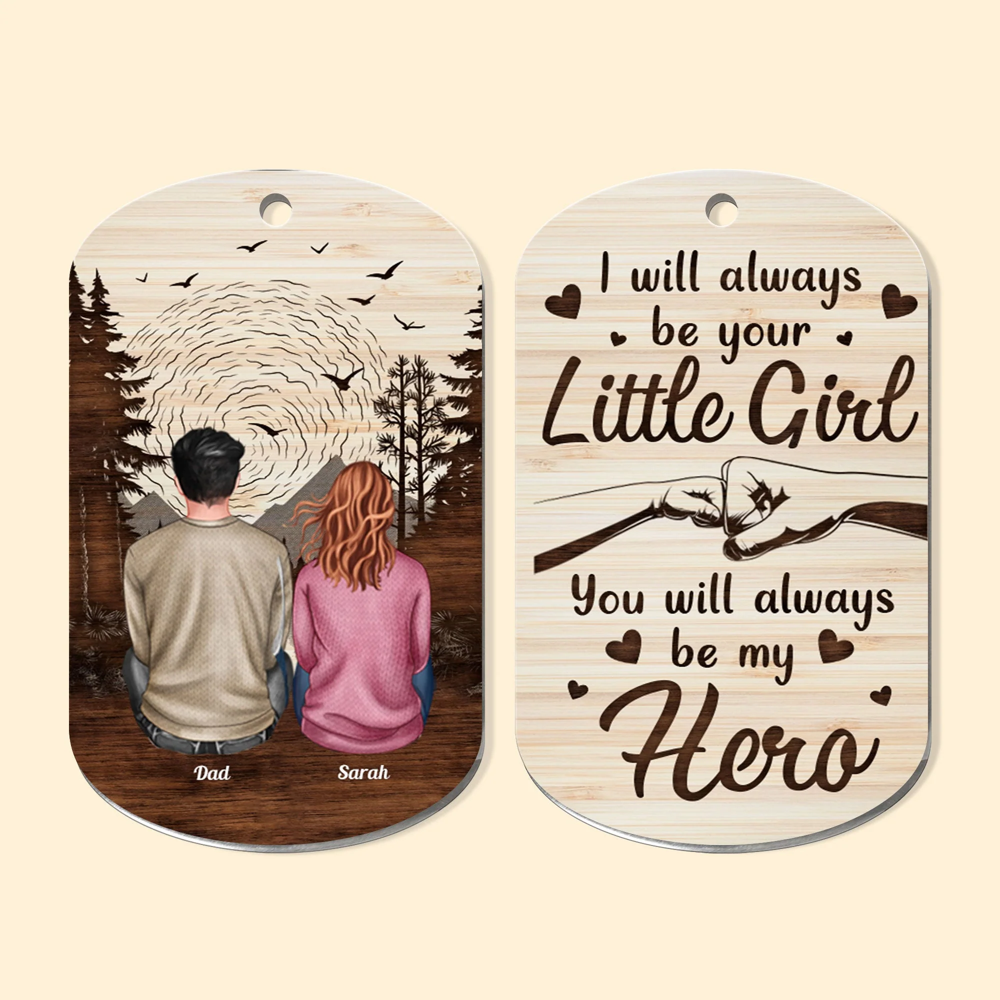 You Will Always Be My Hero - Personalized Keychain - Image 4