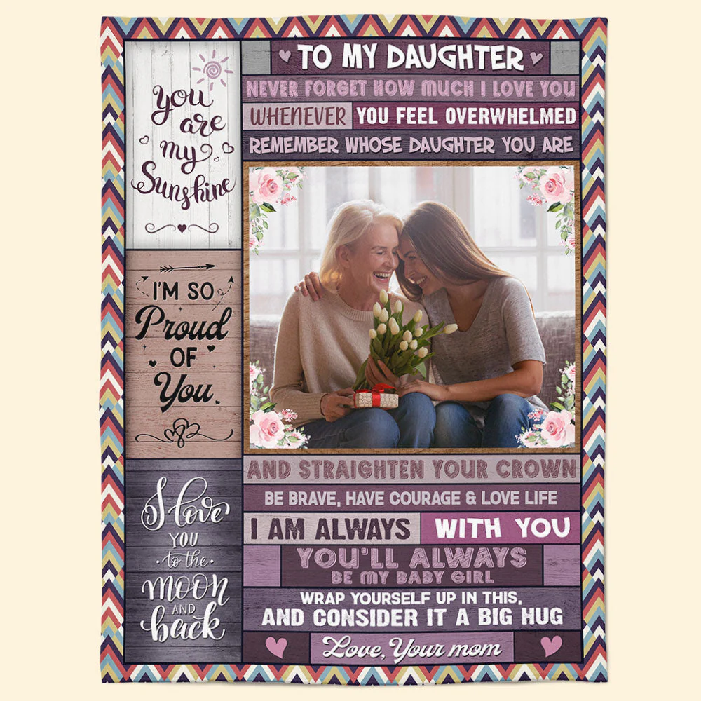 You Will Always Be My Little Girl - Personalized Photo Blanket - Image 4