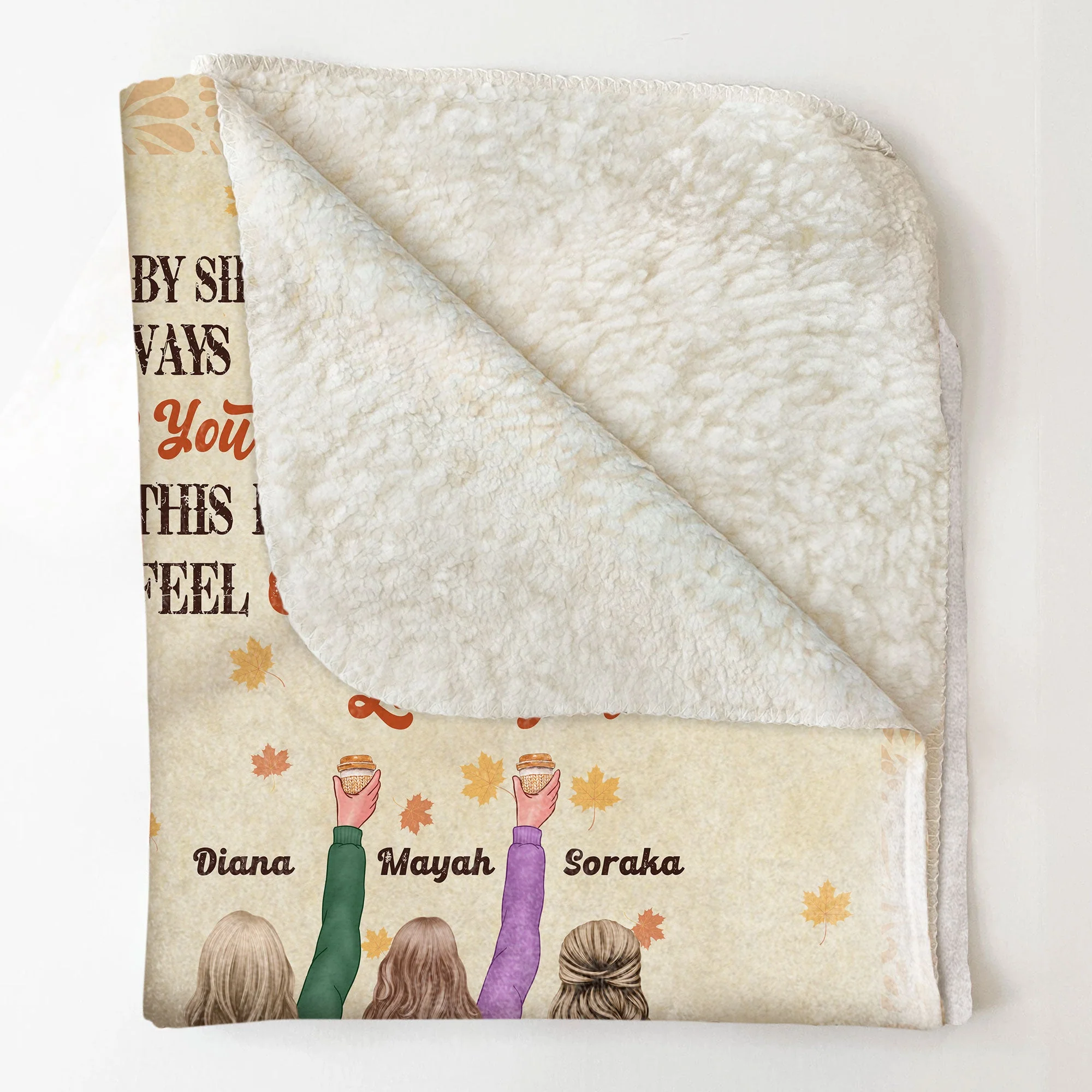 You Will Feel Our Love Within This Blanket - Personalized Blanket - Birthday Gift For Sisters, Besties, Heartwarming Gift, Fall Vibes - Image 4