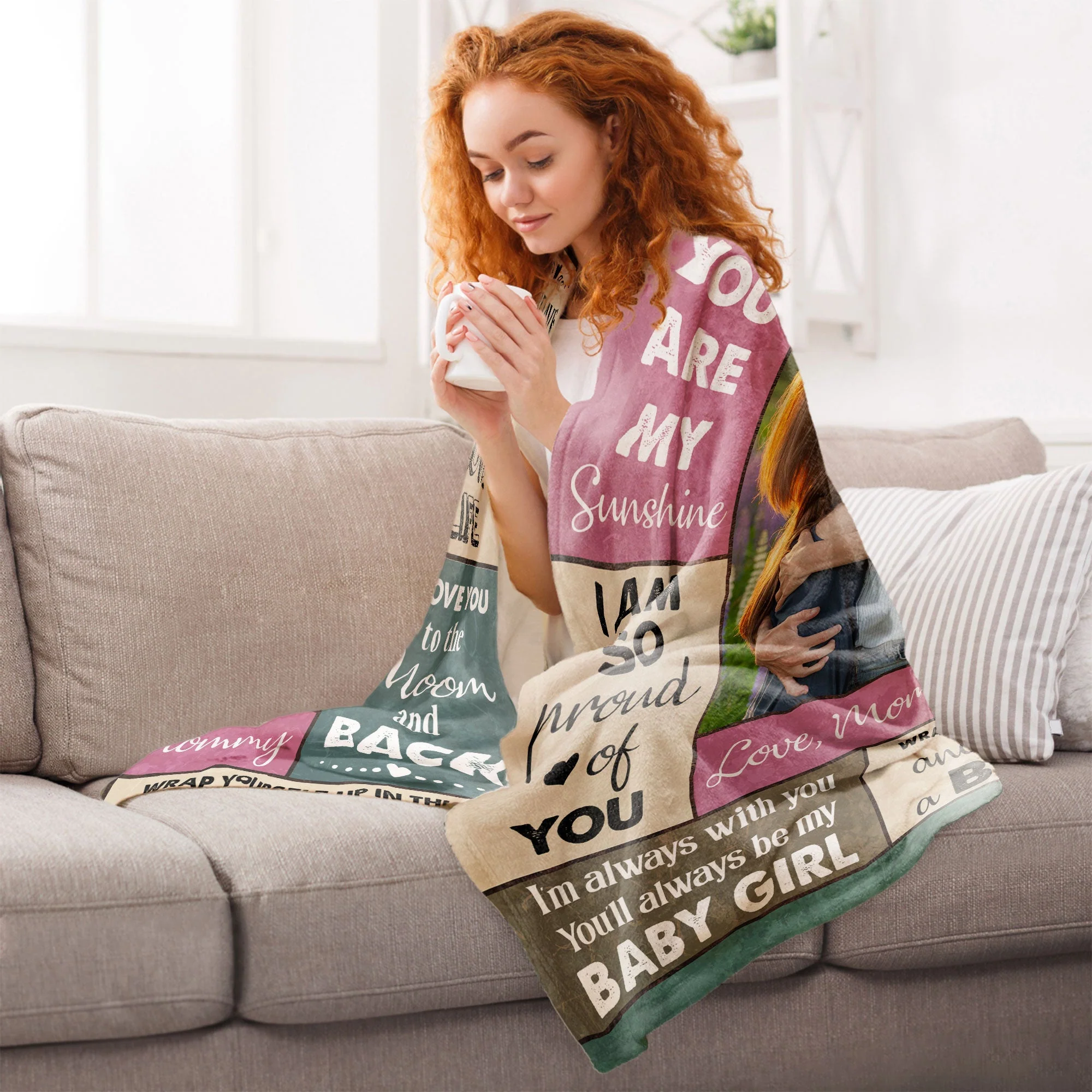 You'll Always Be My Baby Girl - Personalized Photo Blanket - Image 7