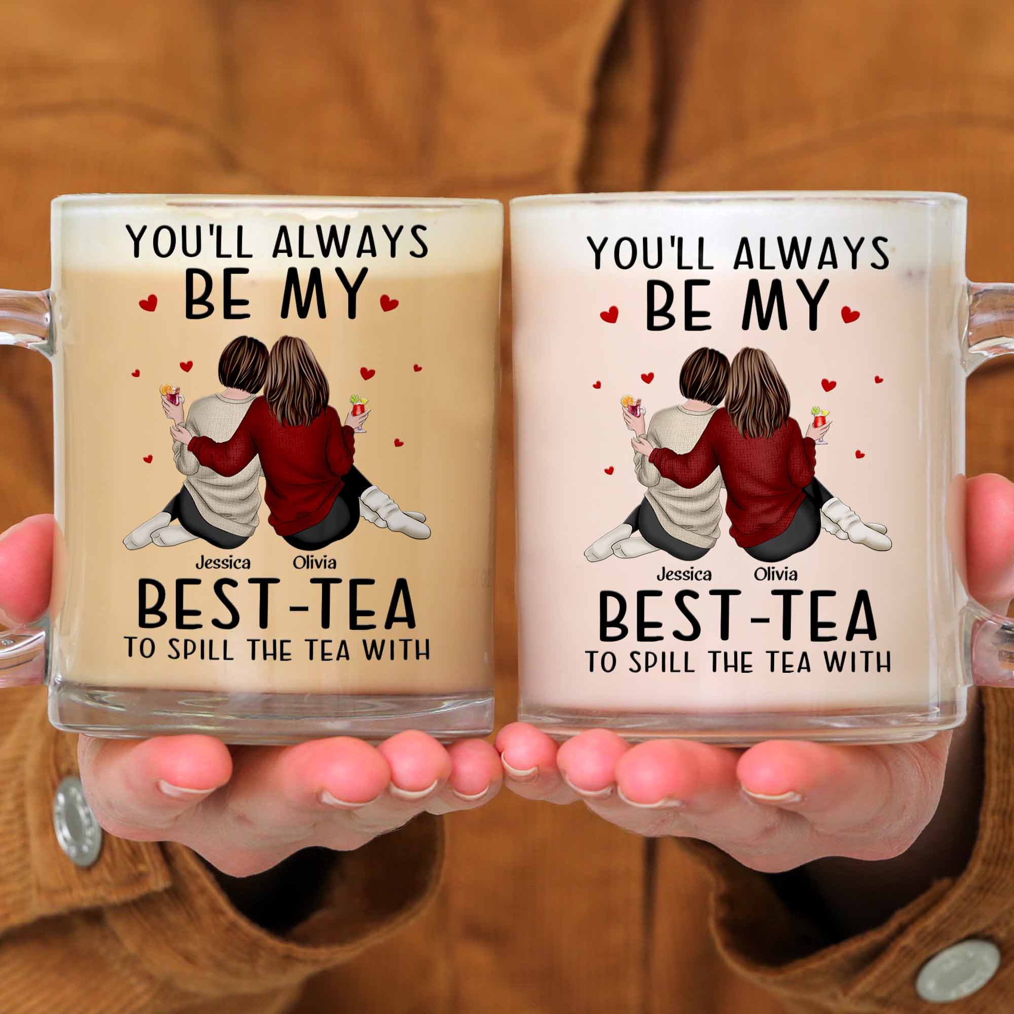 You'll Always Be My Best-Tea - Personalized Glass Mug - Image 6