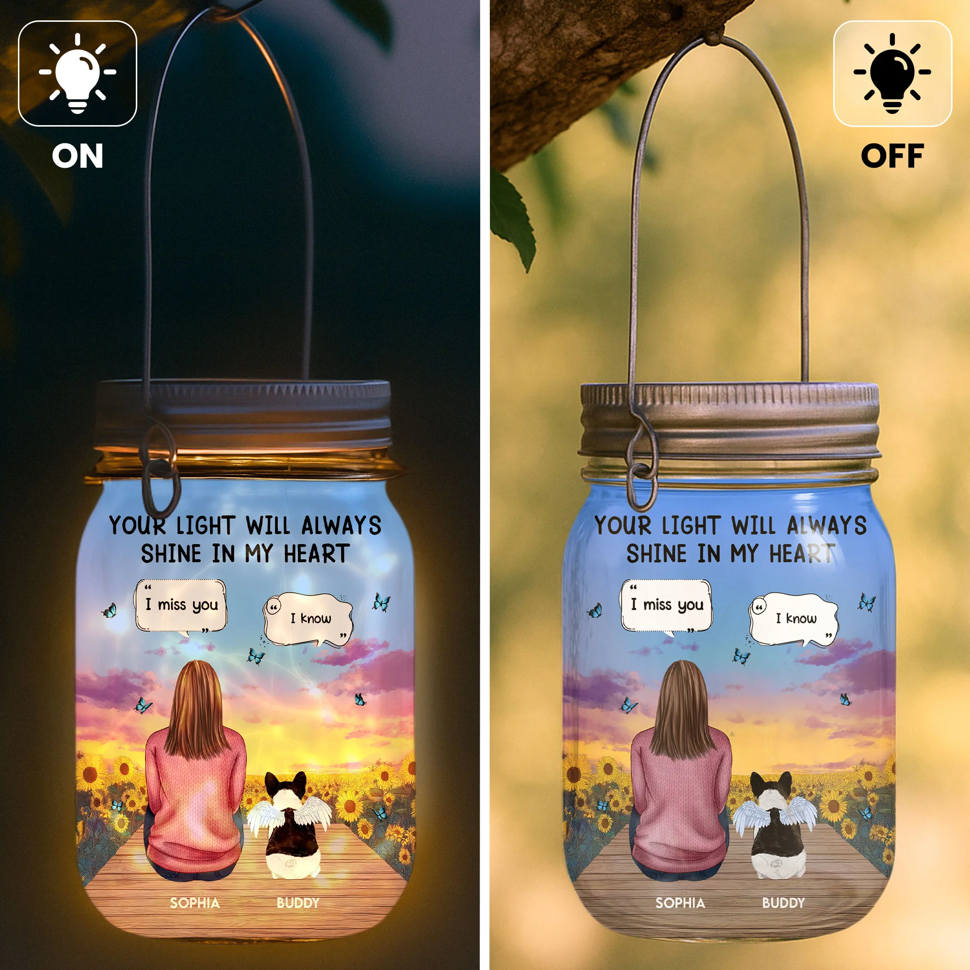 Your Light Will Always Shine - Personalized Solar Mason Jar Light - Image 2