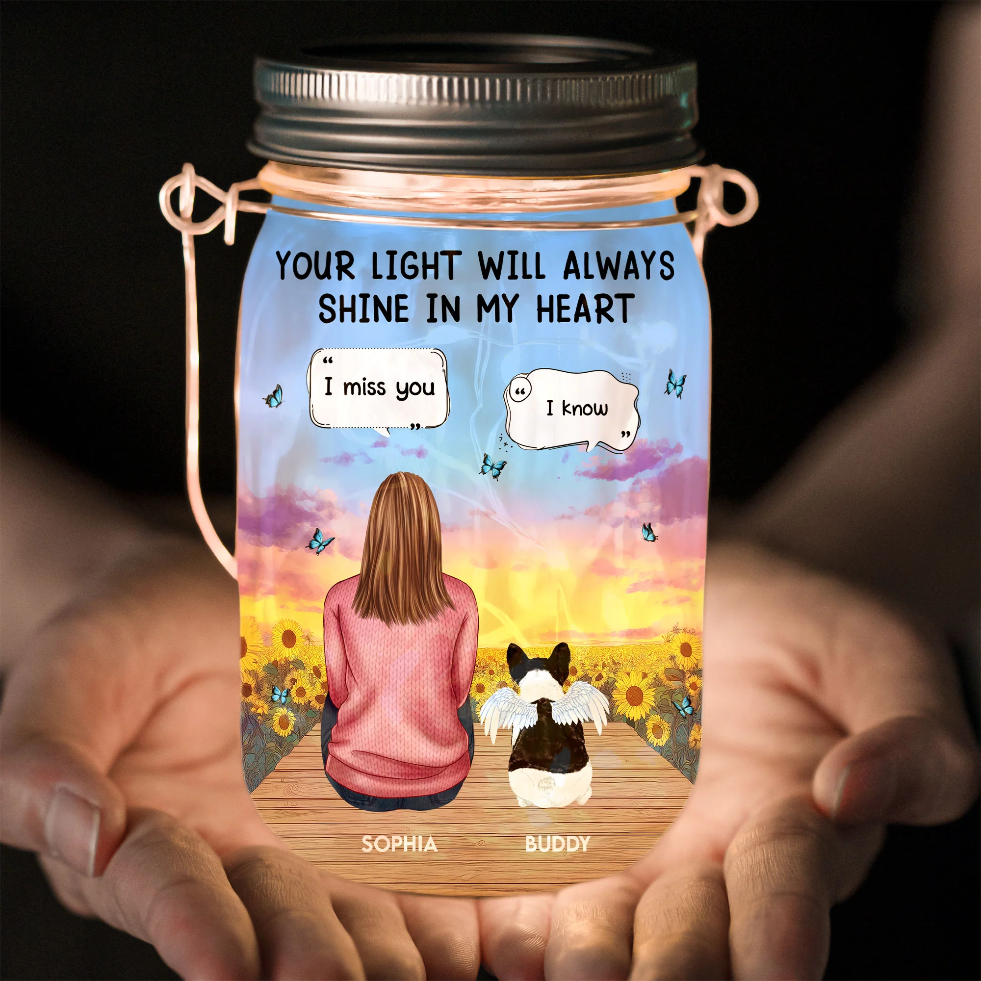 Your Light Will Always Shine - Personalized Solar Mason Jar Light - Image 3