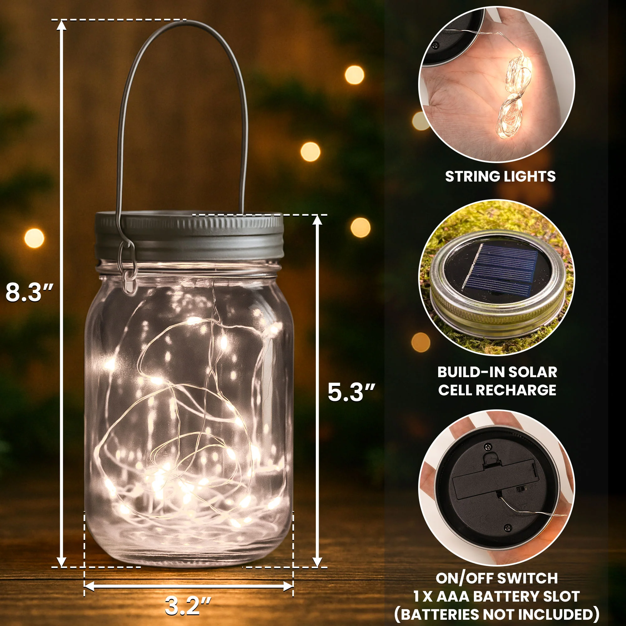 Your Light Will Always Shine - Personalized Solar Mason Jar Light - Image 5