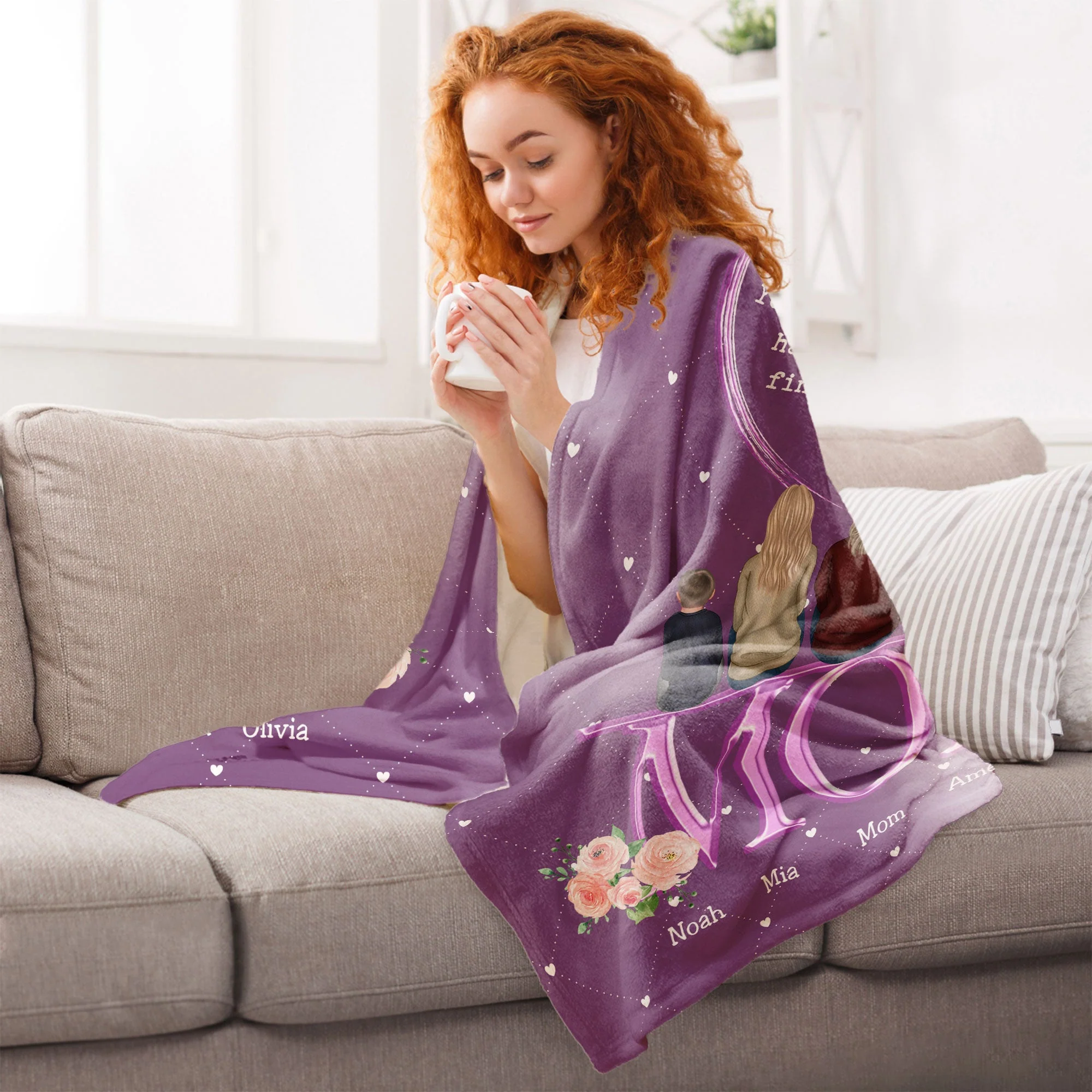 Your Love Fills Our Hearts With Happiness - Personalized Blanket - Mother's Day, Loving Gift For Mom, Mother, Mommy - Image 3