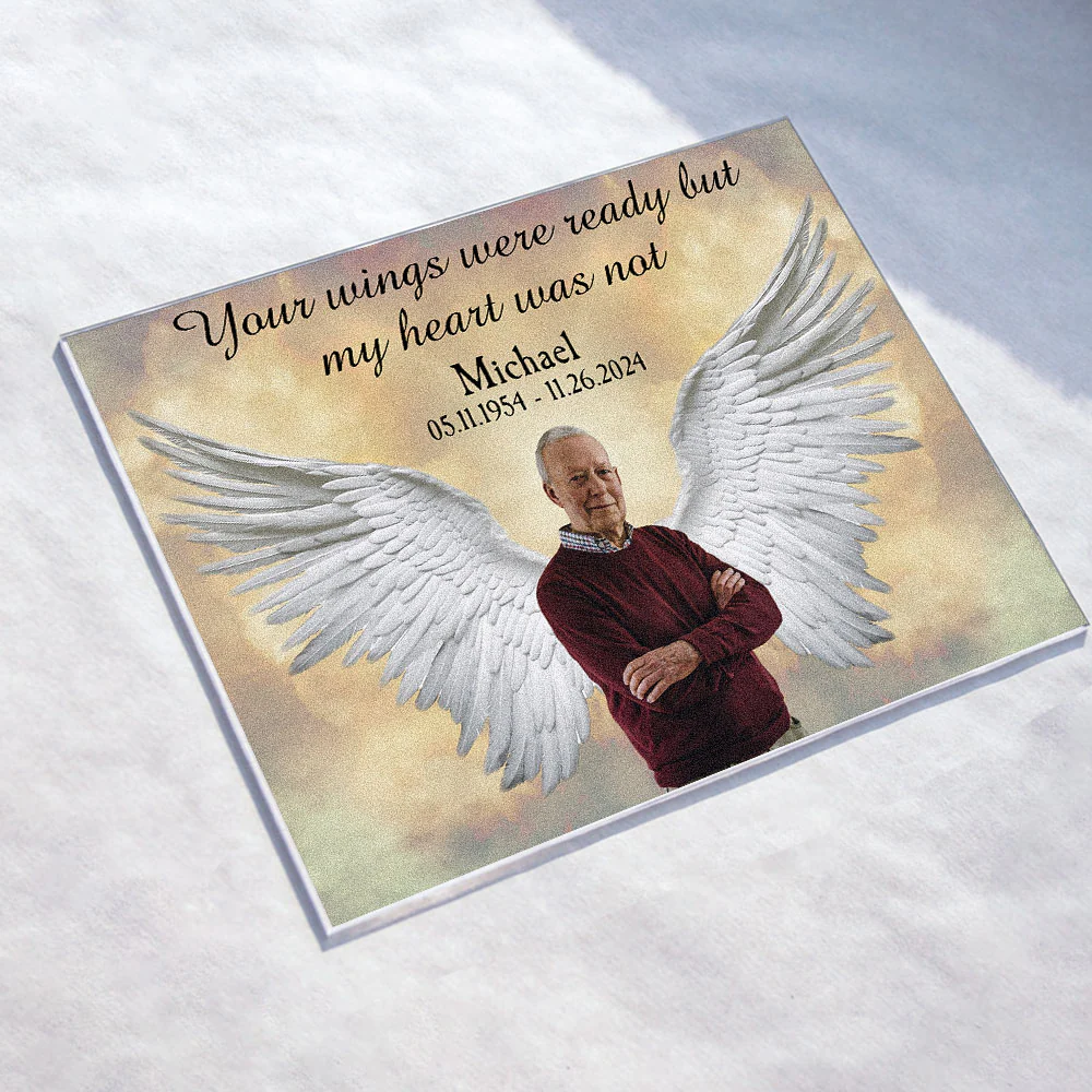 Your Wings Were Ready - Personalized Acrylic Photo Plaque - Image 2