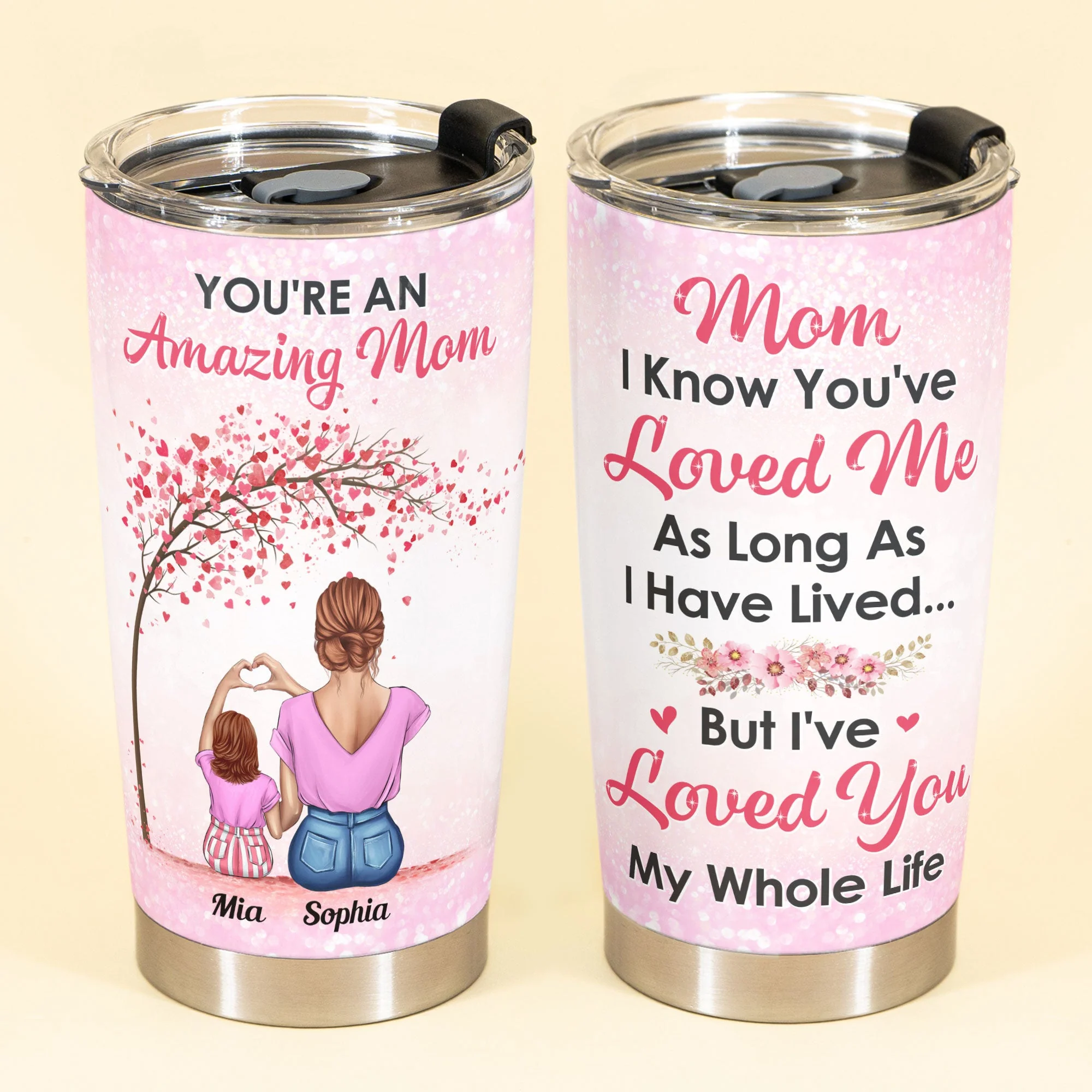 You're An Amazing Mom - Personalized Tumbler Cup - Birthday, Mother's Day Gift For Mother, Mom - Image 2