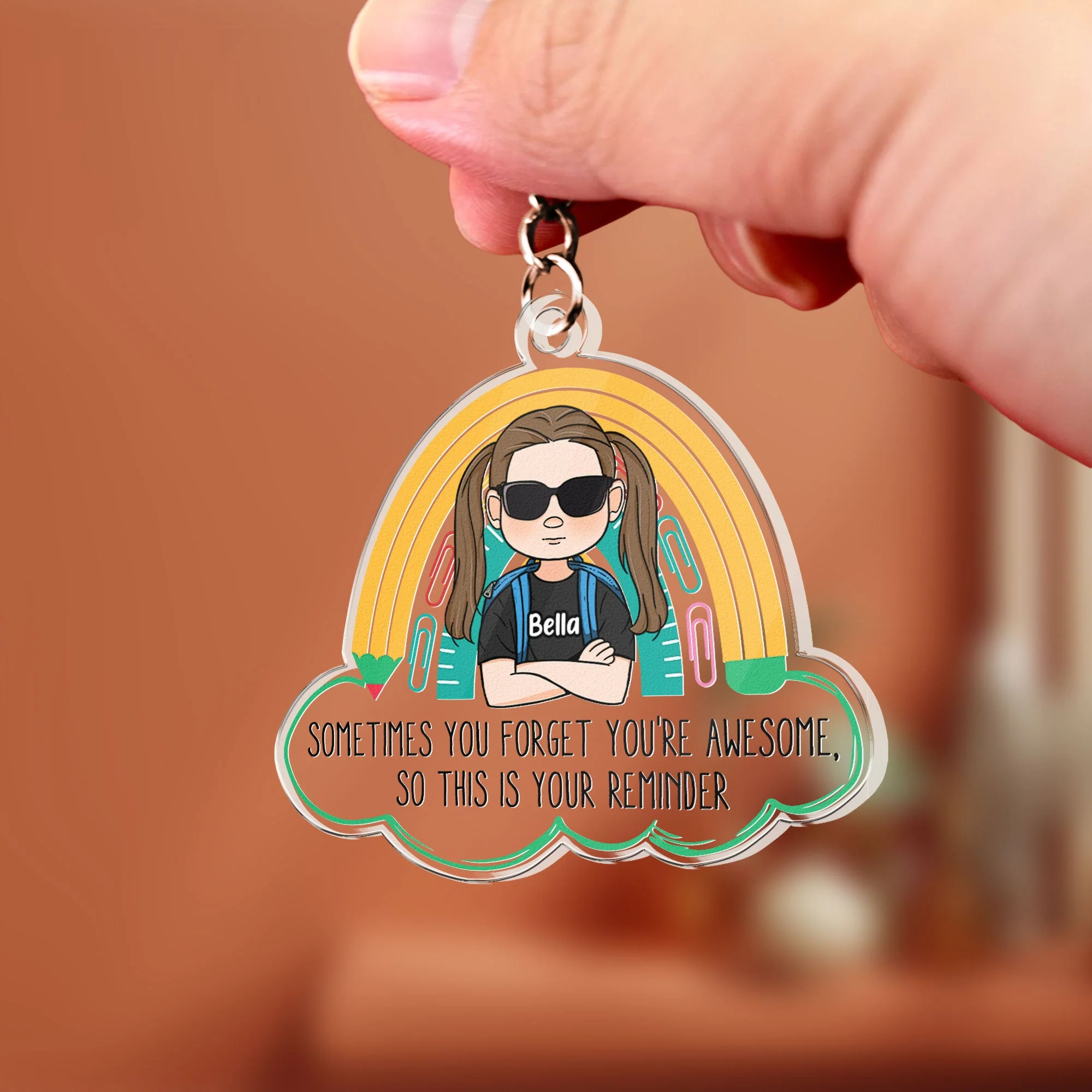 You're Awesome - Personalized Acrylic Keychain - Image 3