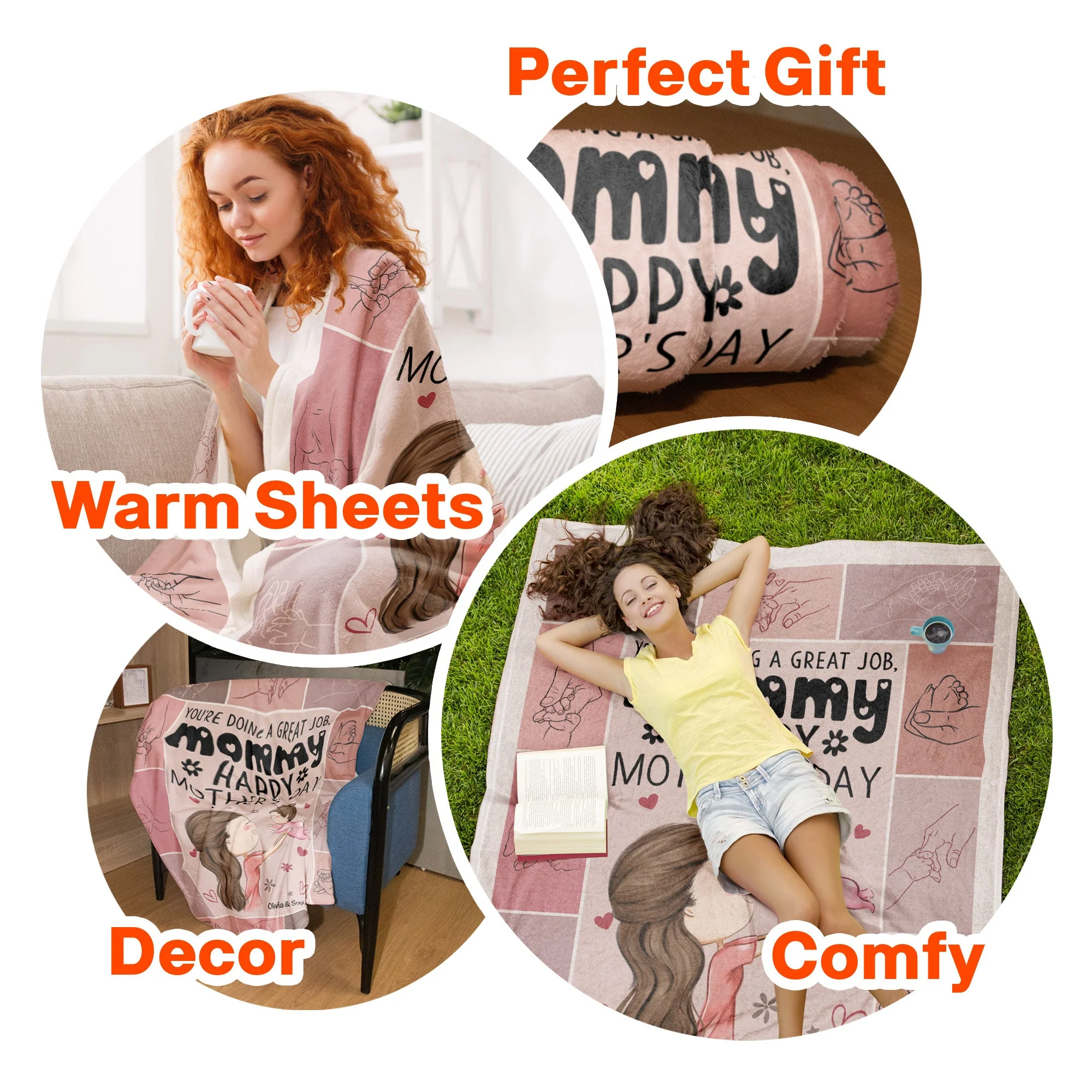 You're Doing Great Job Mommy - Personalized Blanket - Image 7