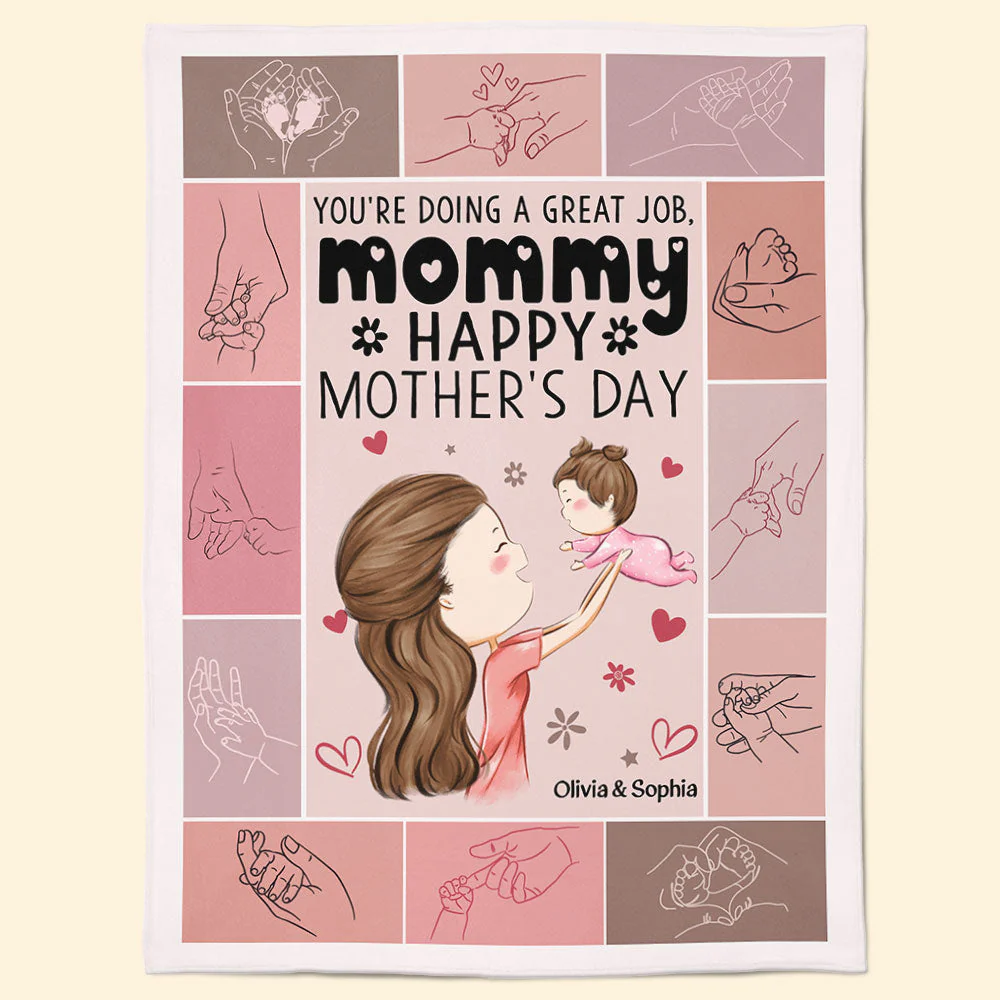 You're Doing Great Job Mommy - Personalized Blanket - Image 8