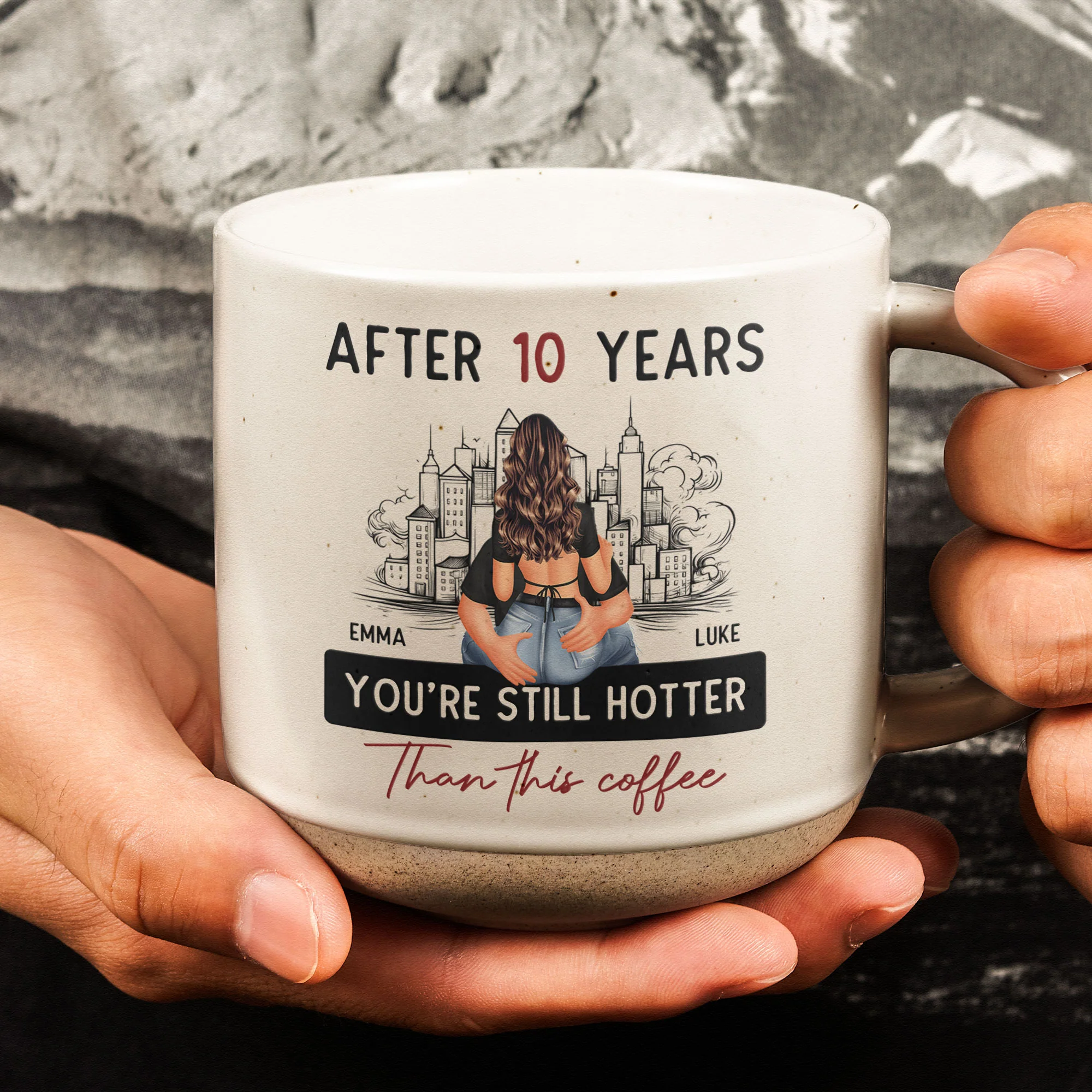 You're Hotter Than This Coffee - Personalized Pottery Mug - Image 2