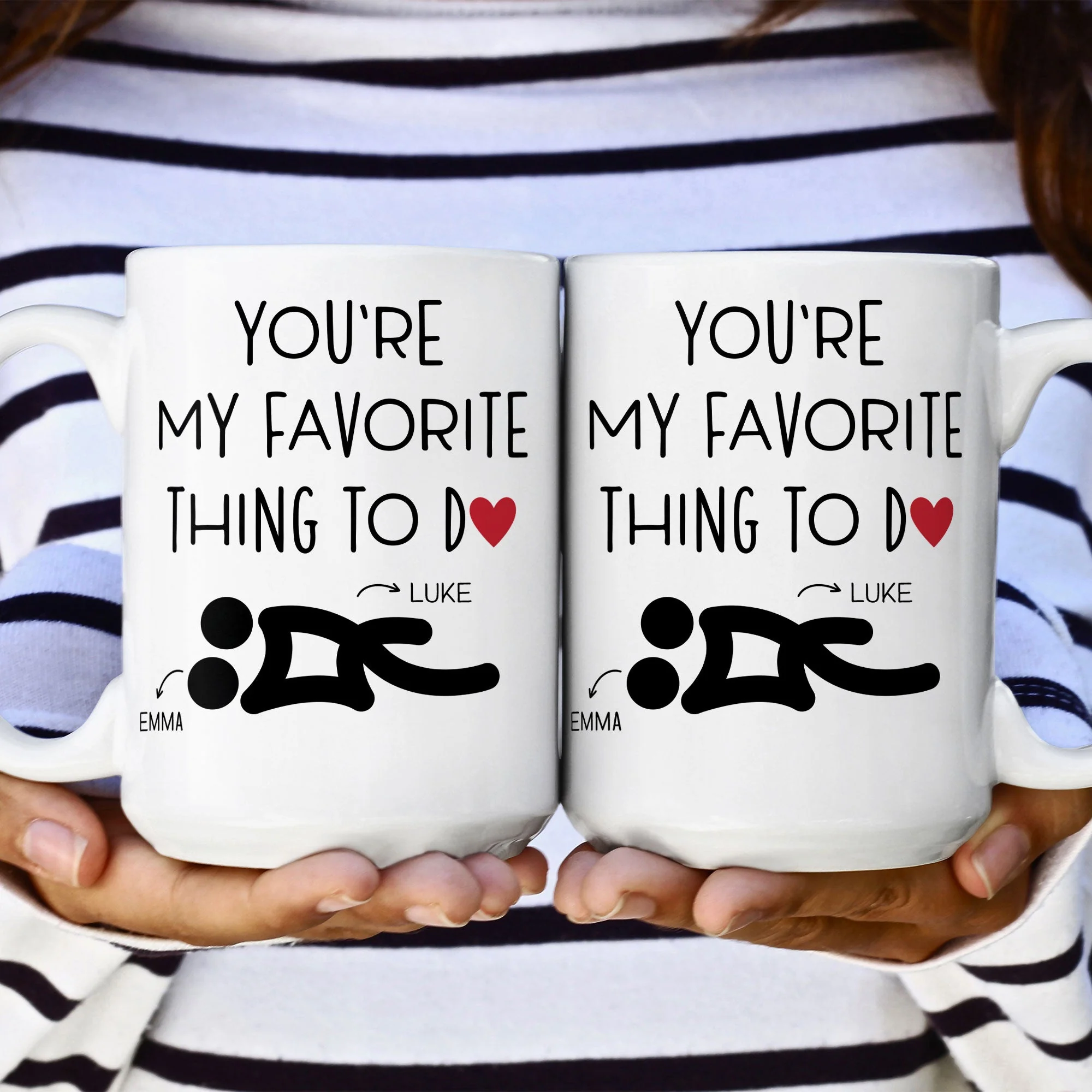 You're My Favorite Thing To Do Funny Couples - Personalized Mug - Image 4